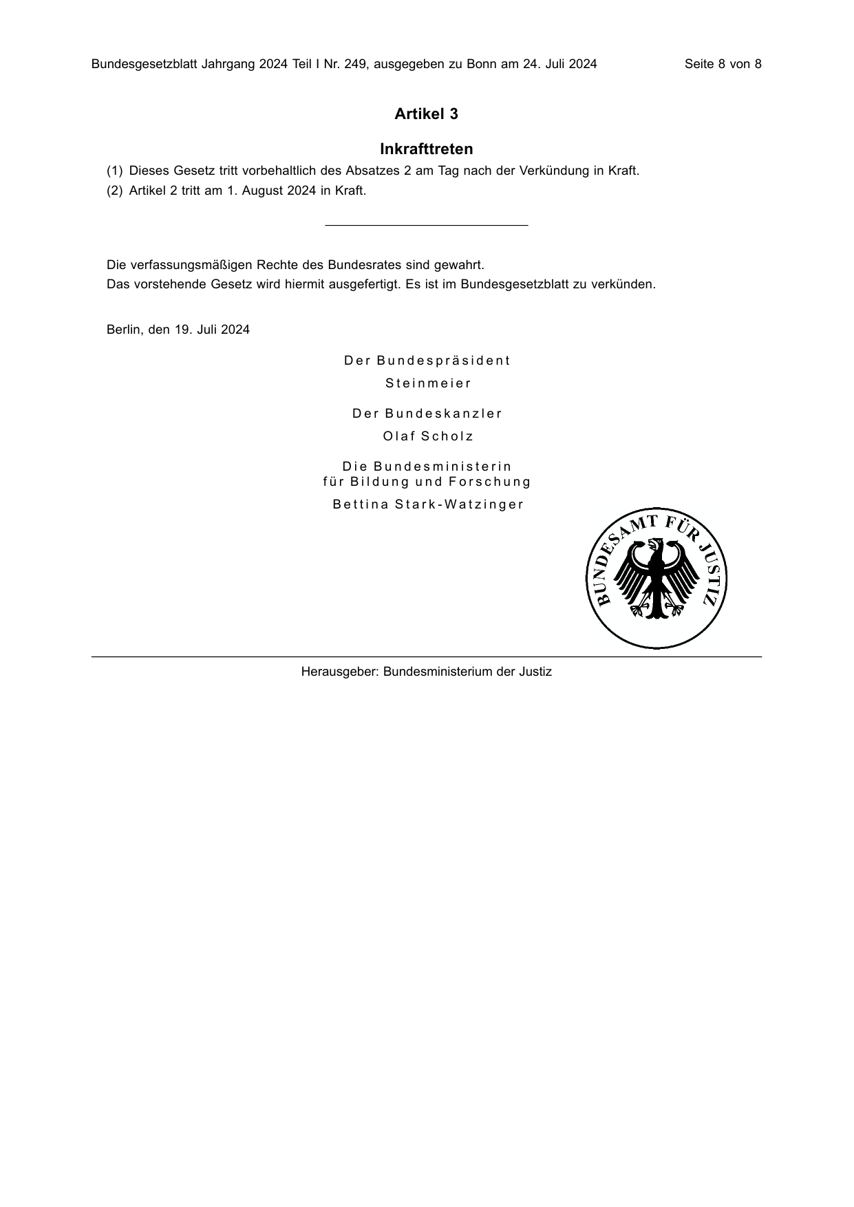 BGBl. 2024, Seite 8 — Originalseite als Abbildung