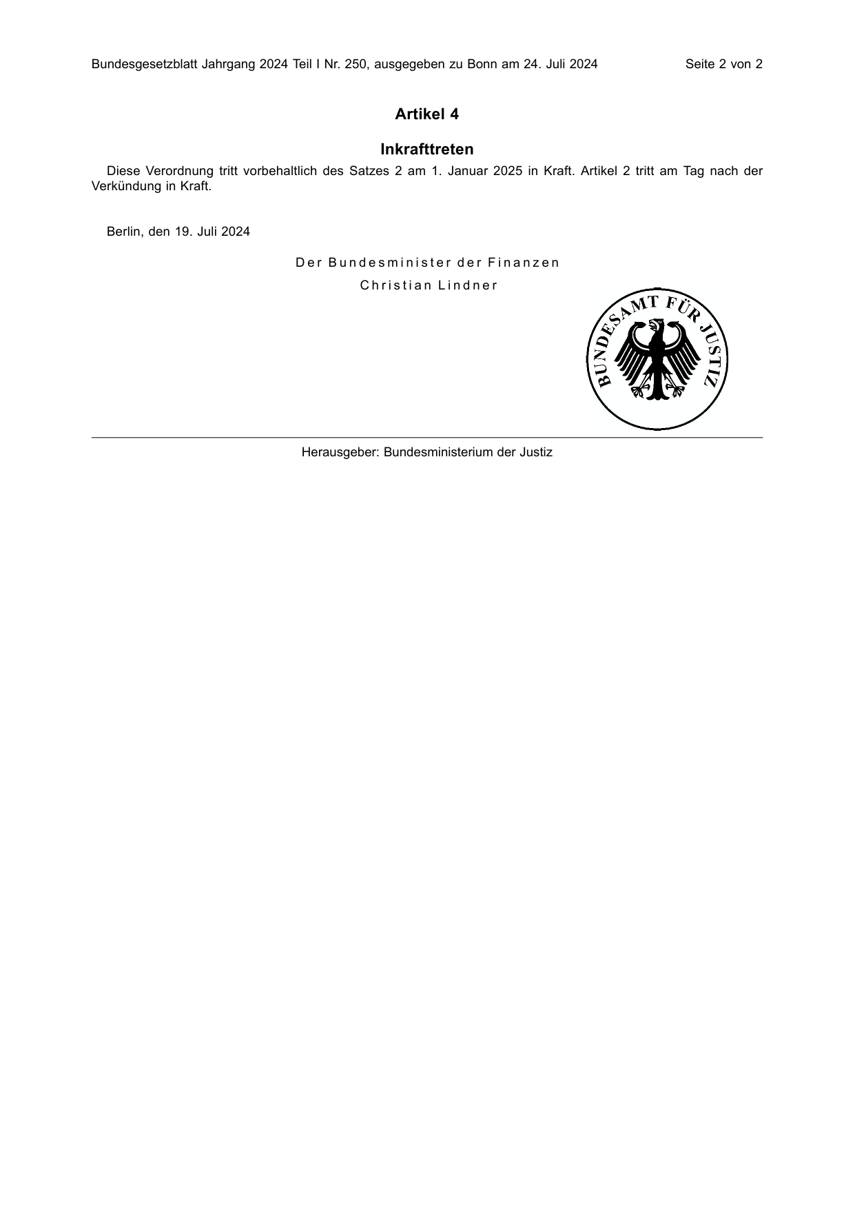 BGBl. 2024, Seite 2 — Originalseite als Abbildung