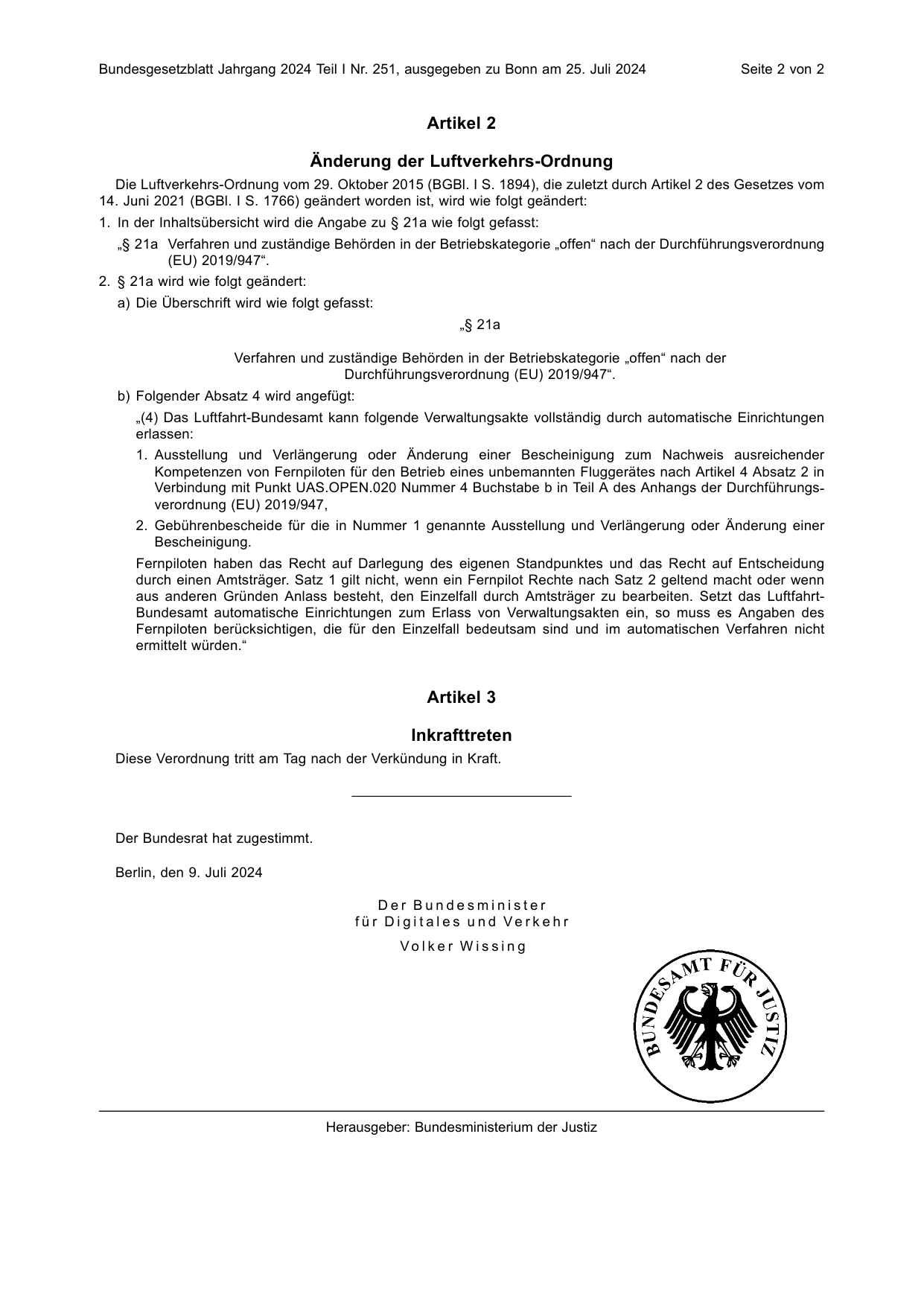BGBl. 2024, Seite 2 — Originalseite als Abbildung