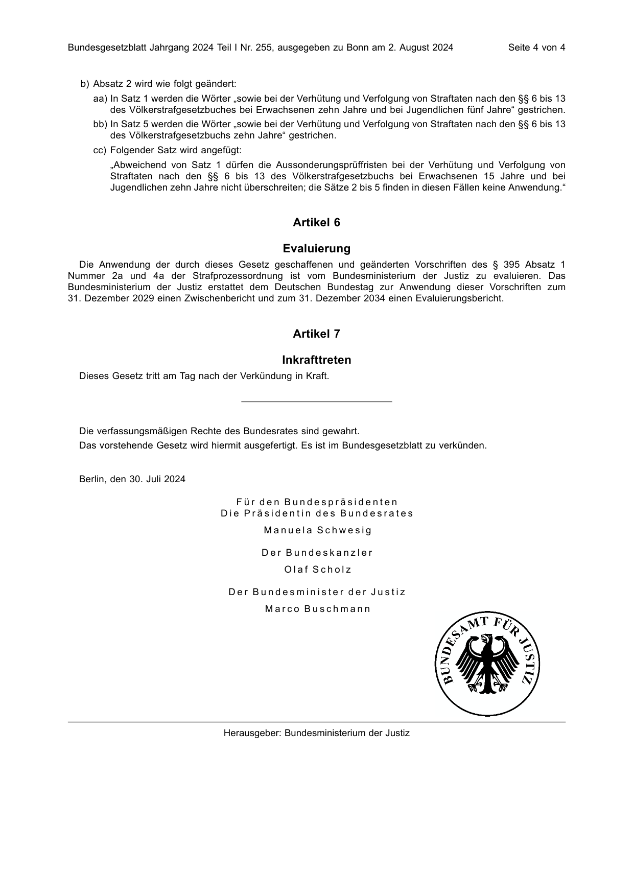 BGBl. 2024, Seite 4 — Originalseite als Abbildung