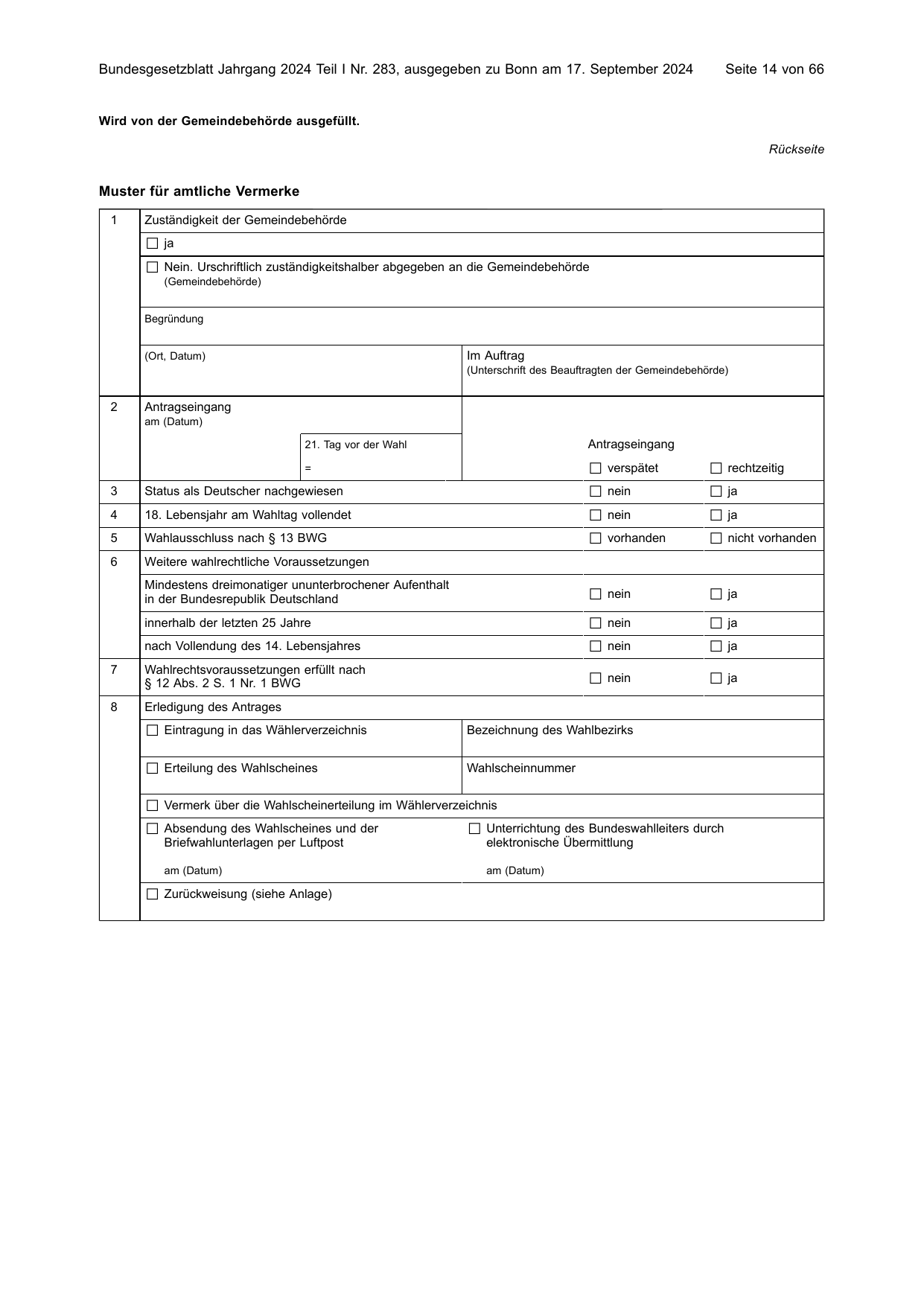 BGBl. 2024, Seite 14 — Originalseite als Abbildung