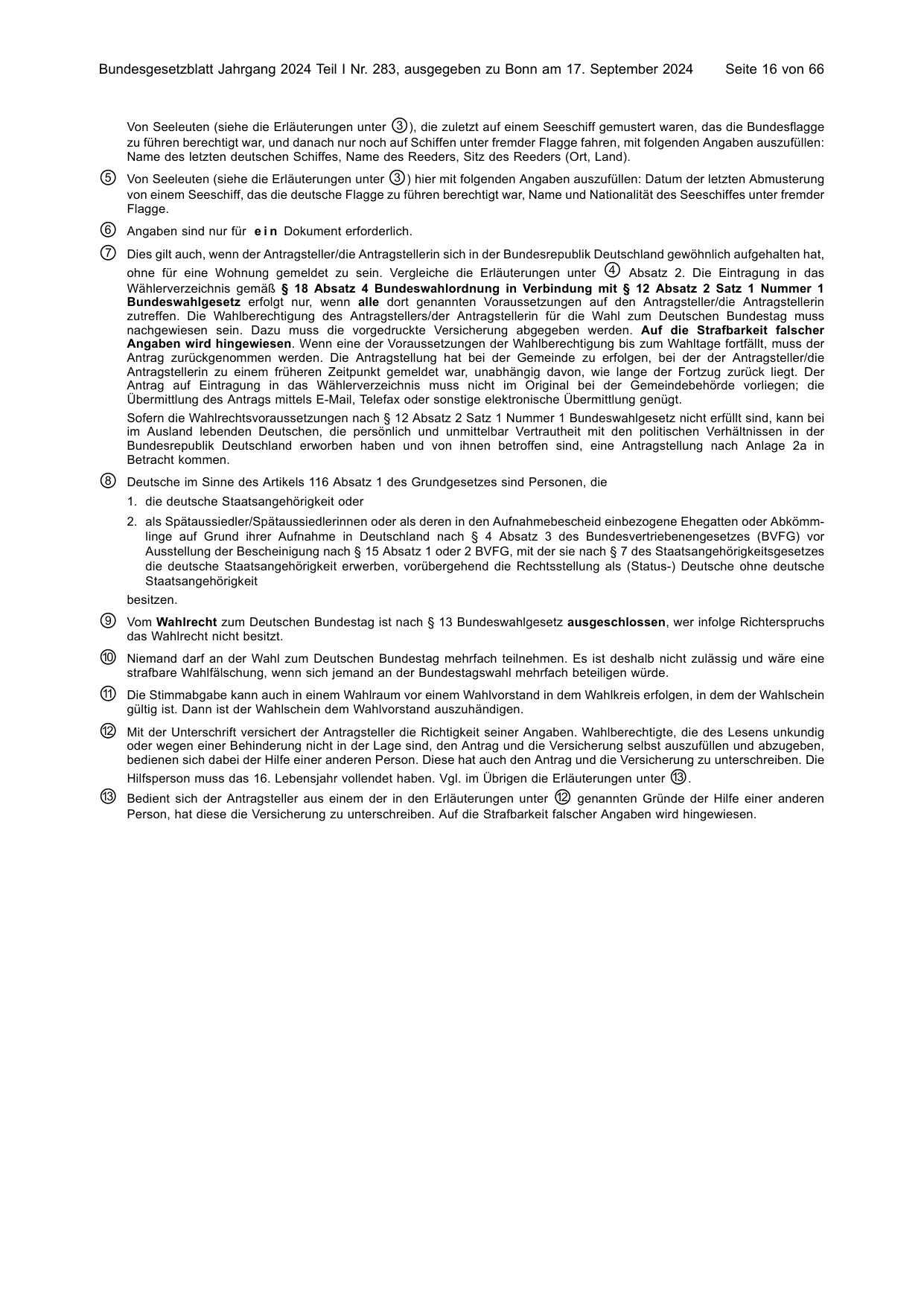 BGBl. 2024, Seite 16 — Originalseite als Abbildung