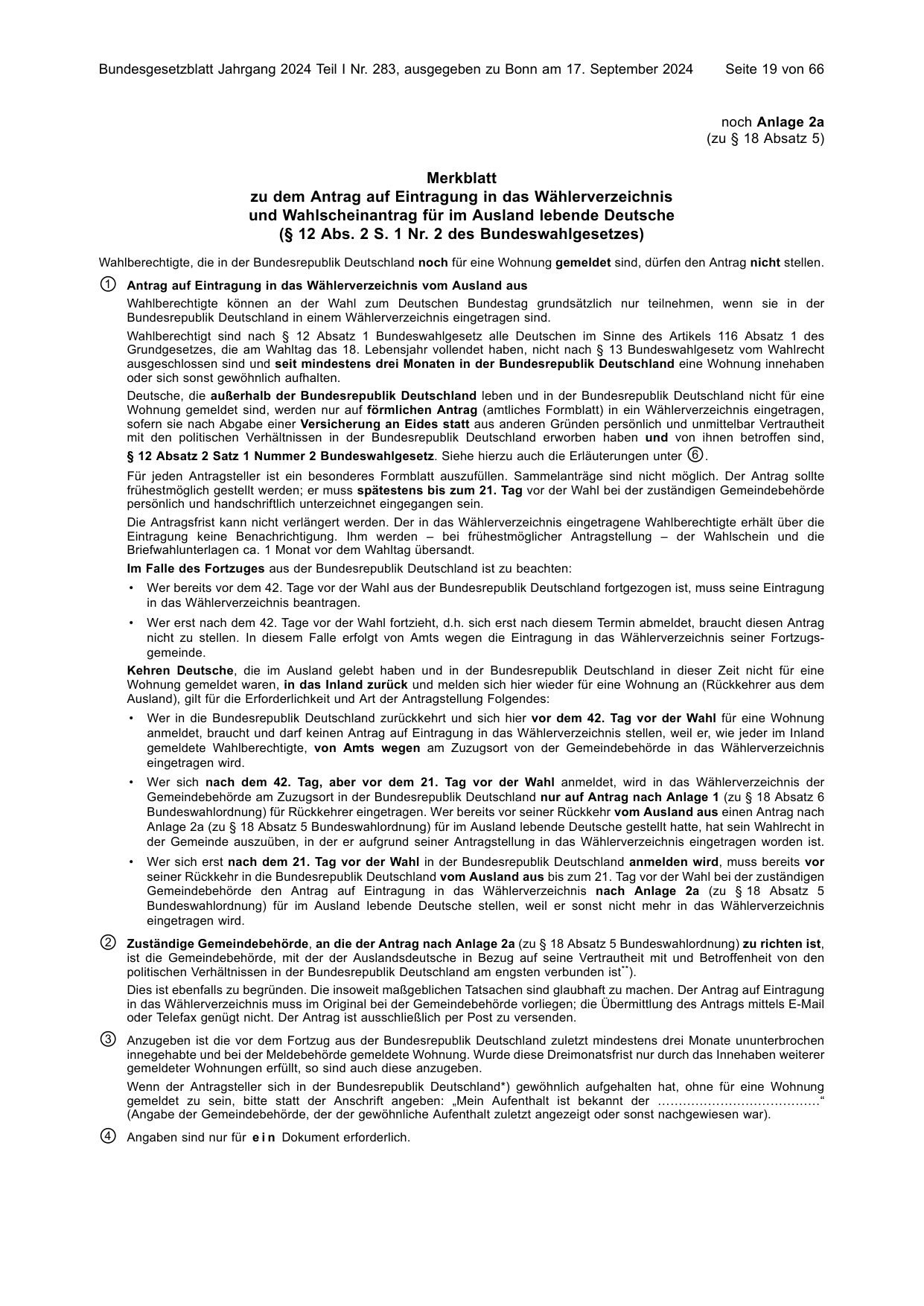 BGBl. 2024, Seite 19 — Originalseite als Abbildung