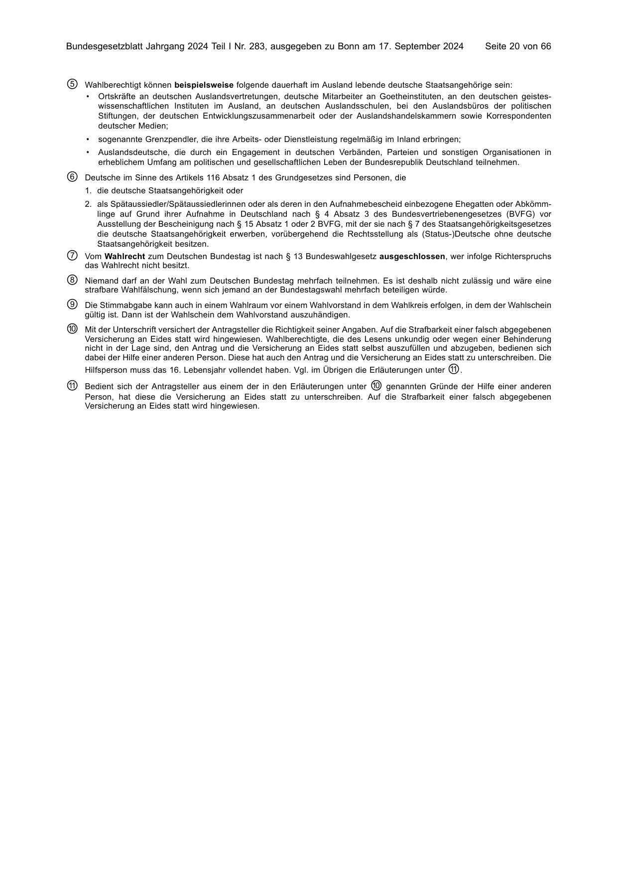 BGBl. 2024, Seite 20 — Originalseite als Abbildung