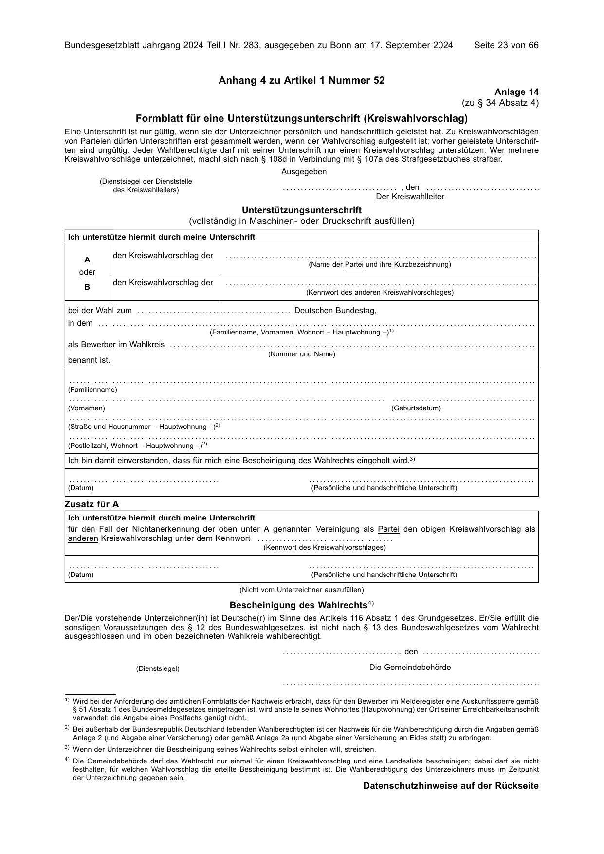BGBl. 2024, Seite 23 — Originalseite als Abbildung