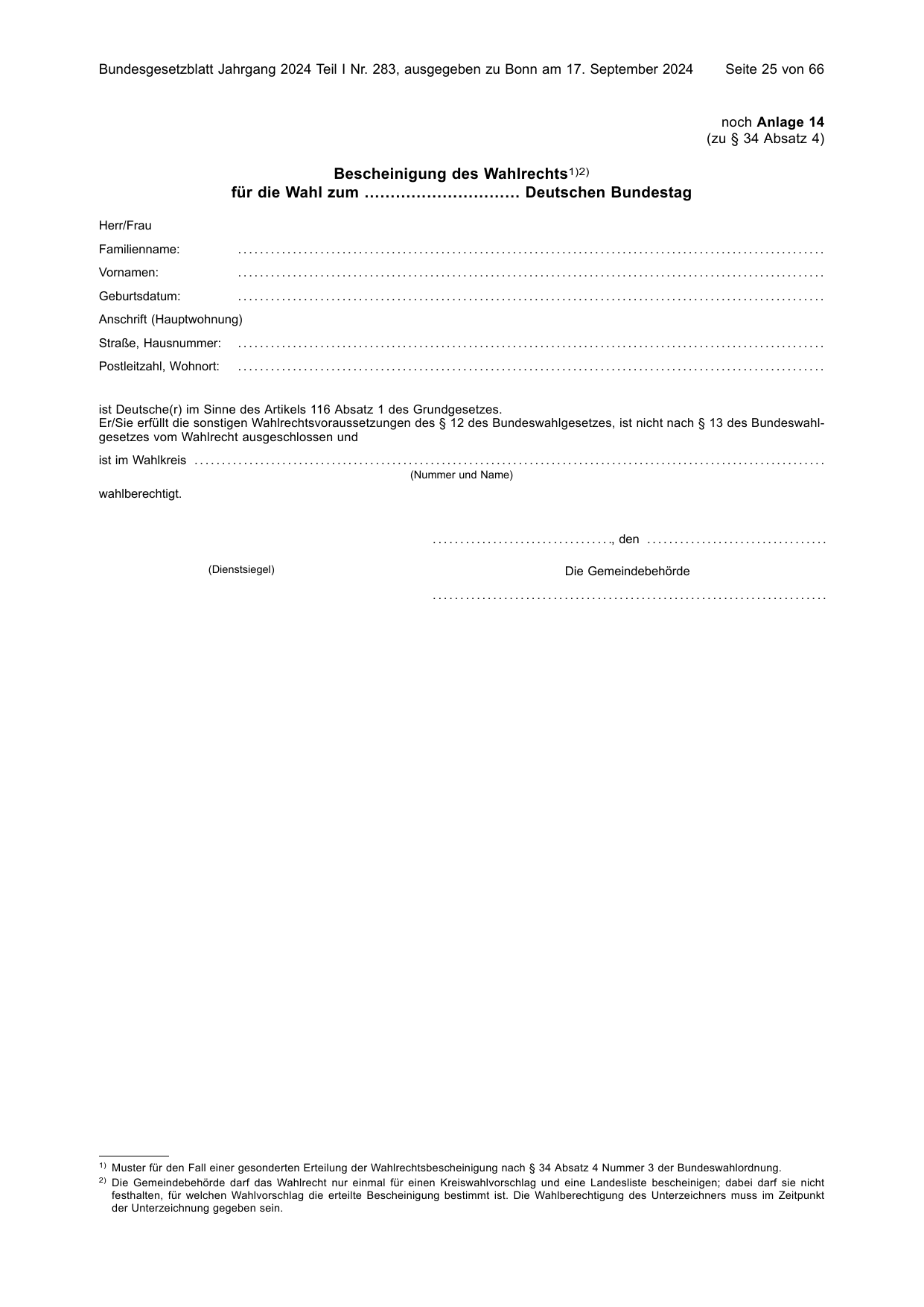 BGBl. 2024, Seite 25 — Originalseite als Abbildung