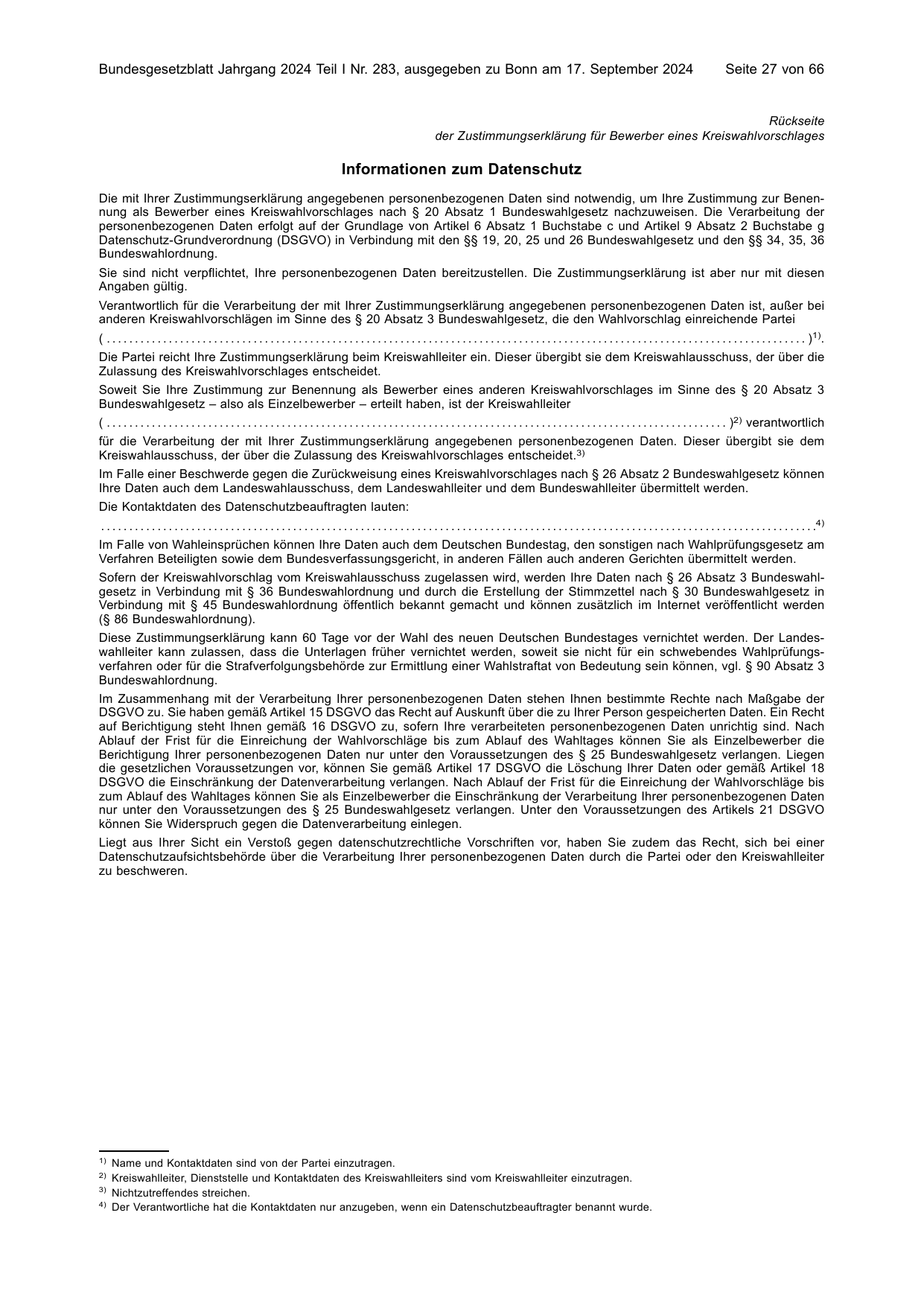 BGBl. 2024, Seite 27 — Originalseite als Abbildung