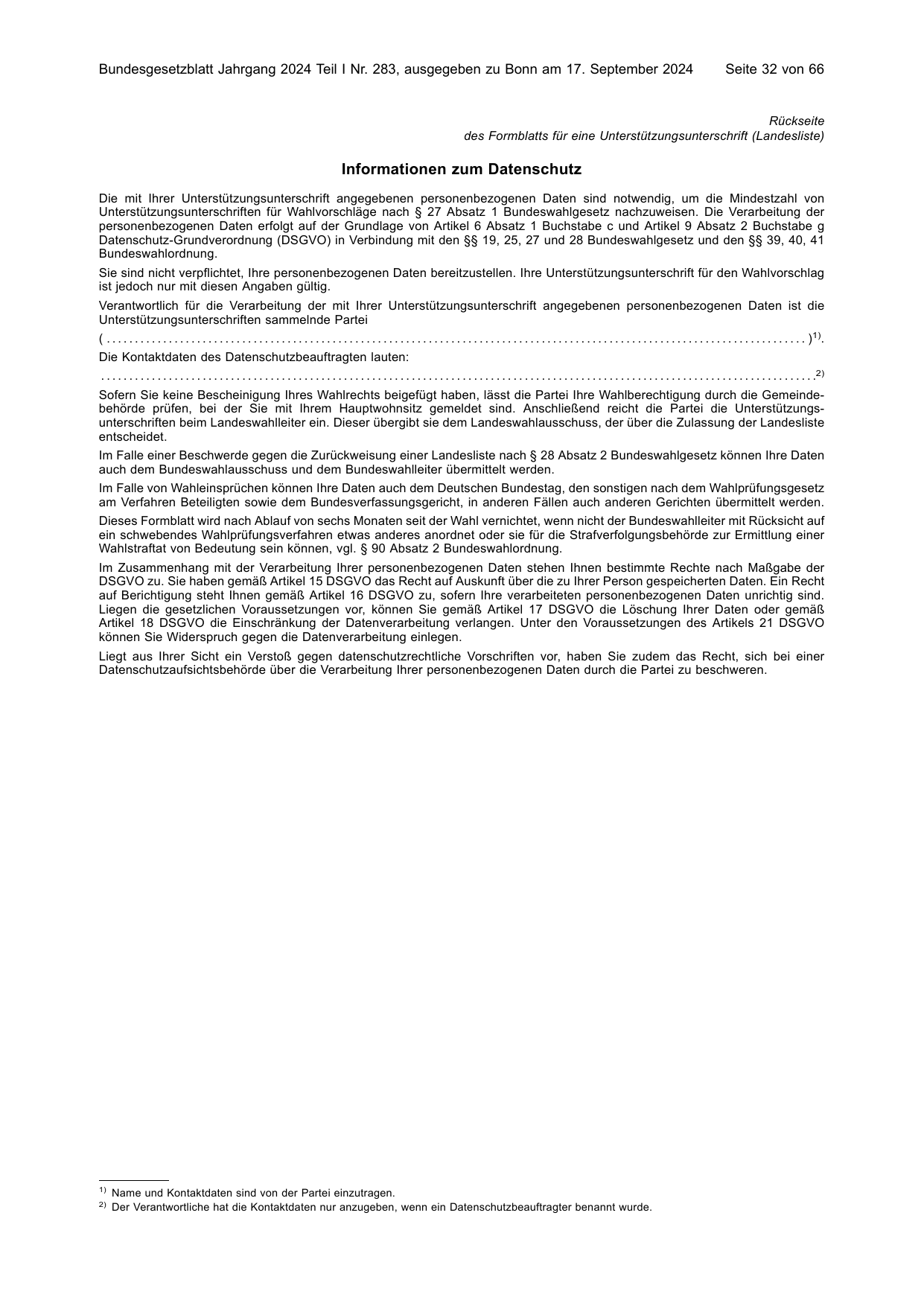 BGBl. 2024, Seite 32 — Originalseite als Abbildung