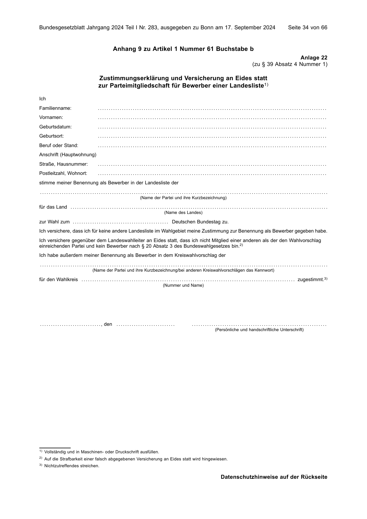 BGBl. 2024, Seite 34 — Originalseite als Abbildung