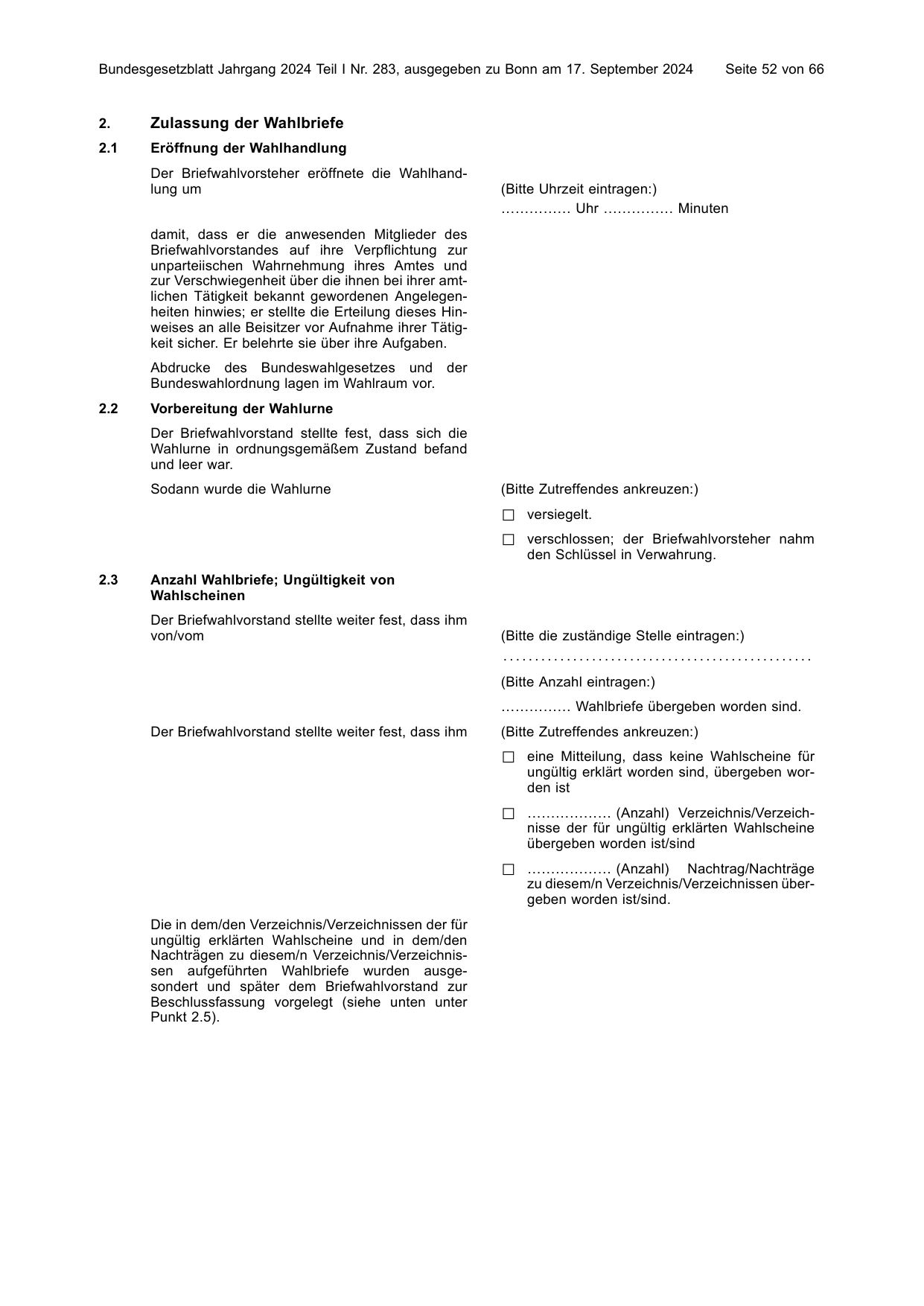 BGBl. 2024, Seite 52 — Originalseite als Abbildung