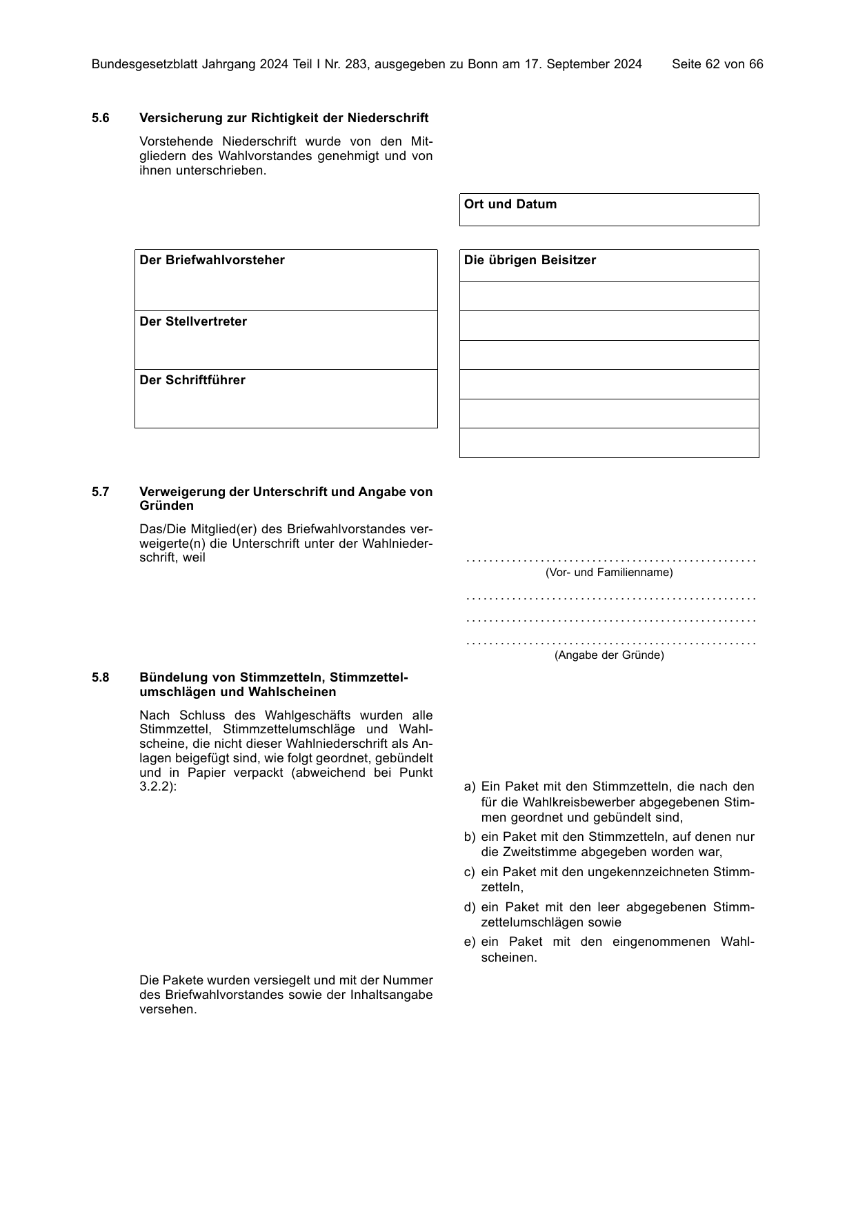 BGBl. 2024, Seite 62 — Originalseite als Abbildung