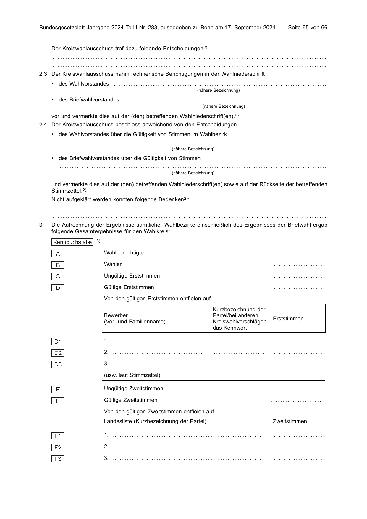 BGBl. 2024, Seite 65 — Originalseite als Abbildung