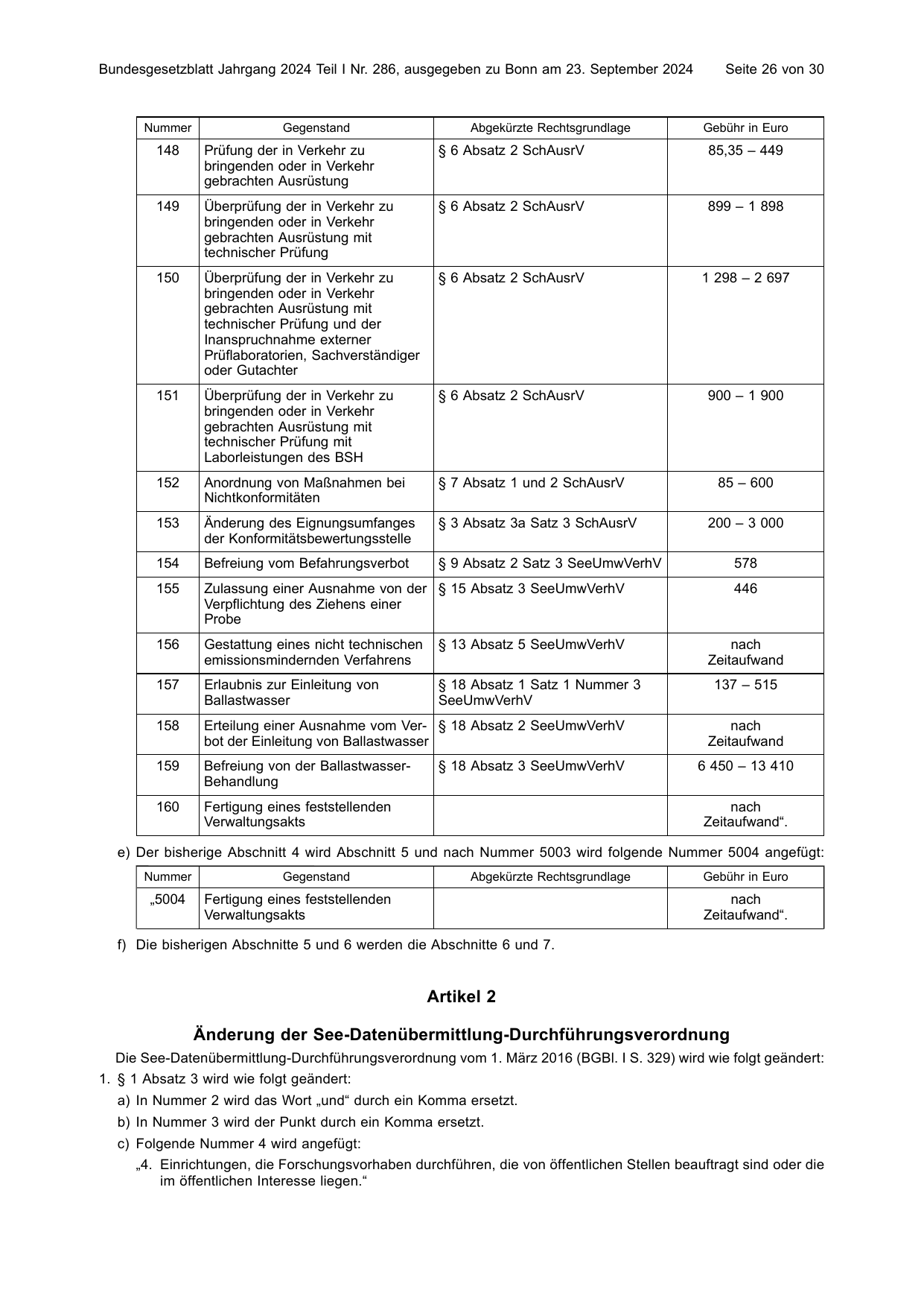 BGBl. 2024, Seite 26 — Originalseite als Abbildung