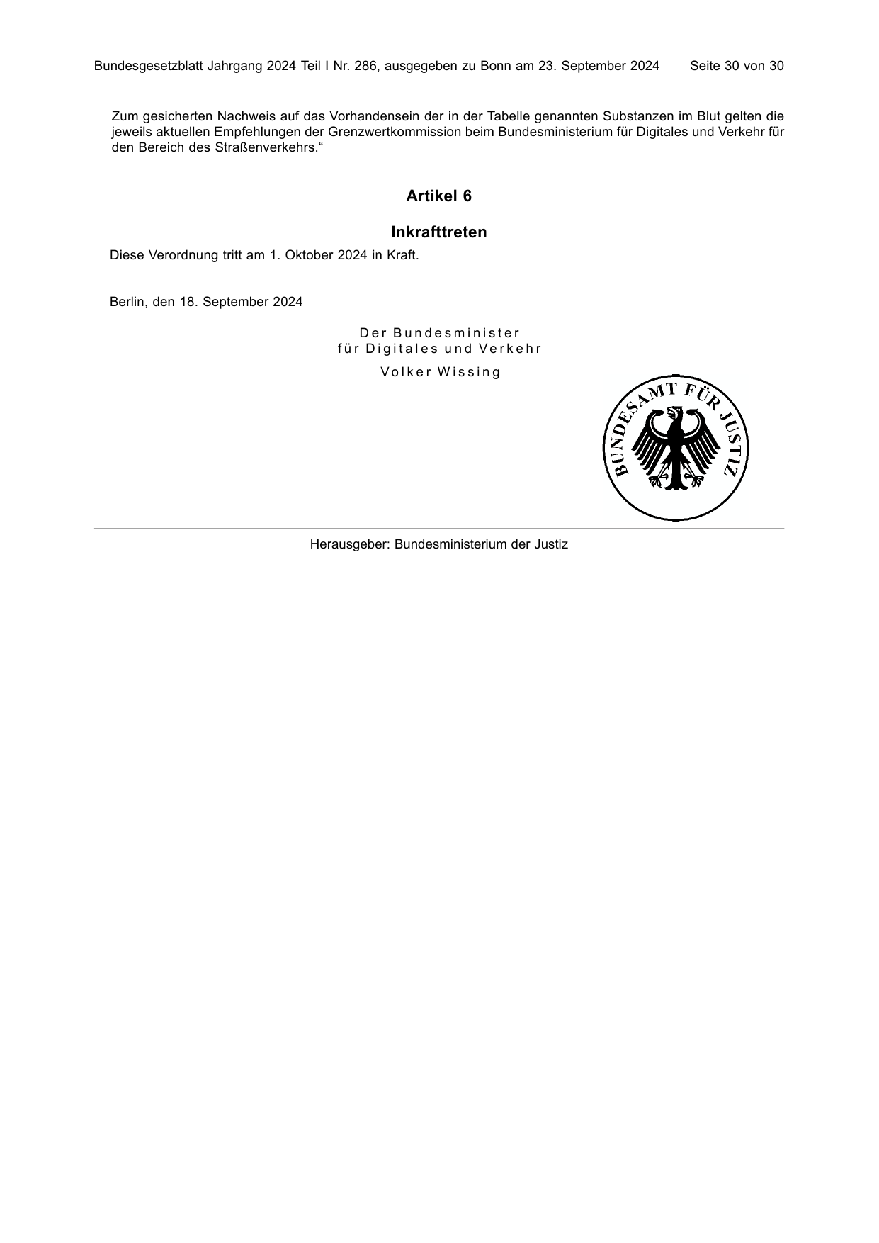 BGBl. 2024, Seite 30 — Originalseite als Abbildung