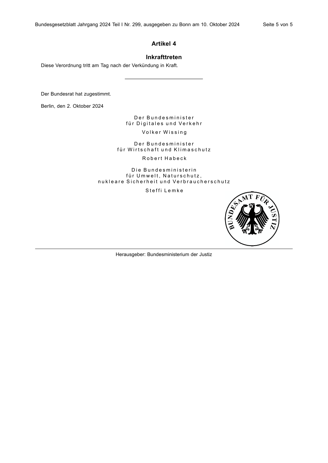 BGBl. 2024, Seite 5 — Originalseite als Abbildung