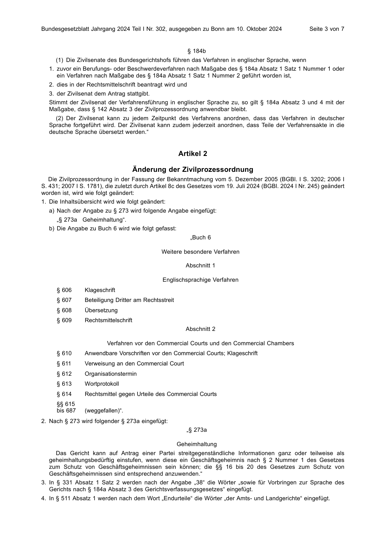 BGBl. 2024, Seite 3 — Originalseite als Abbildung
