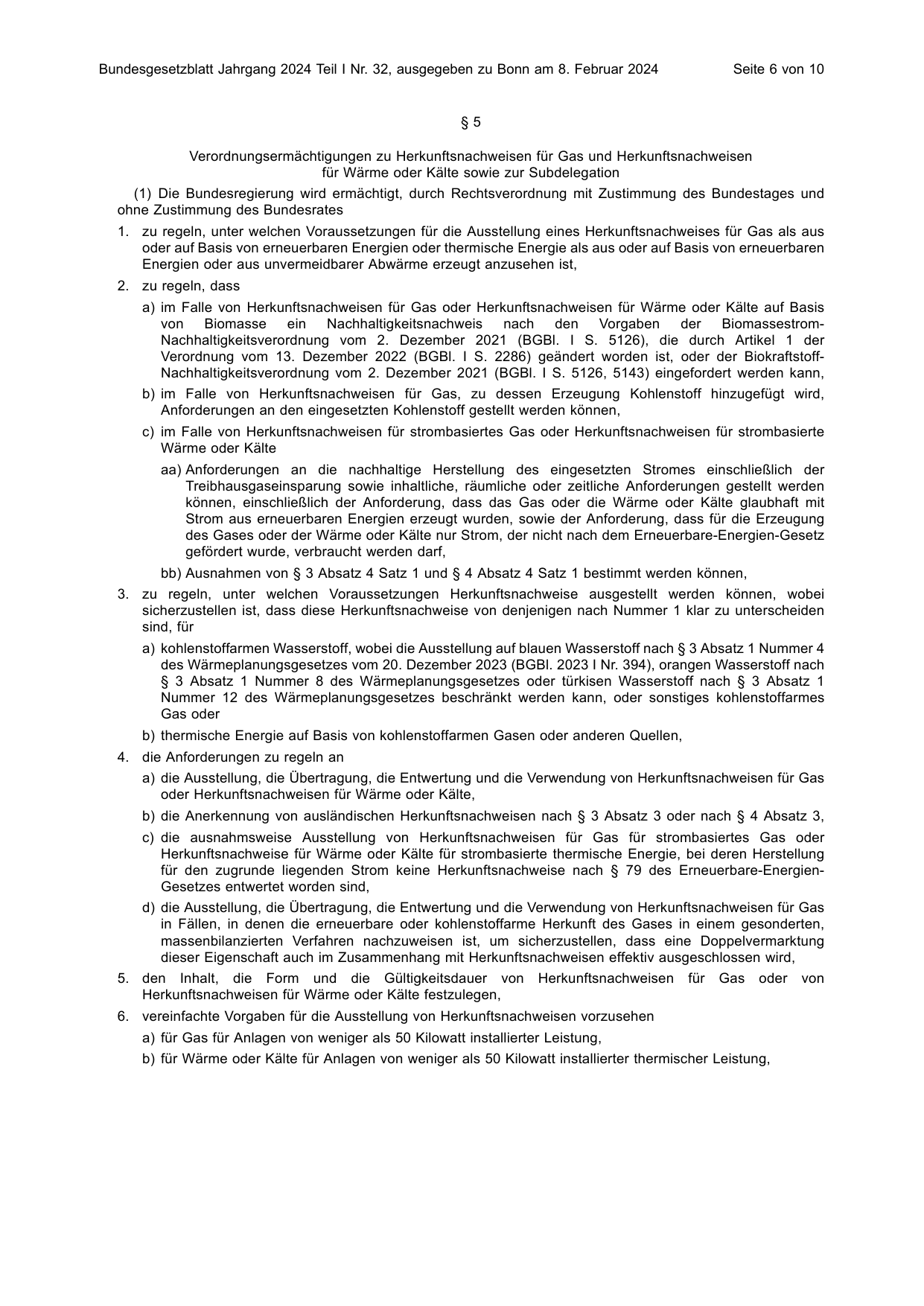 BGBl. 2024, Seite 6 — Originalseite als Abbildung
