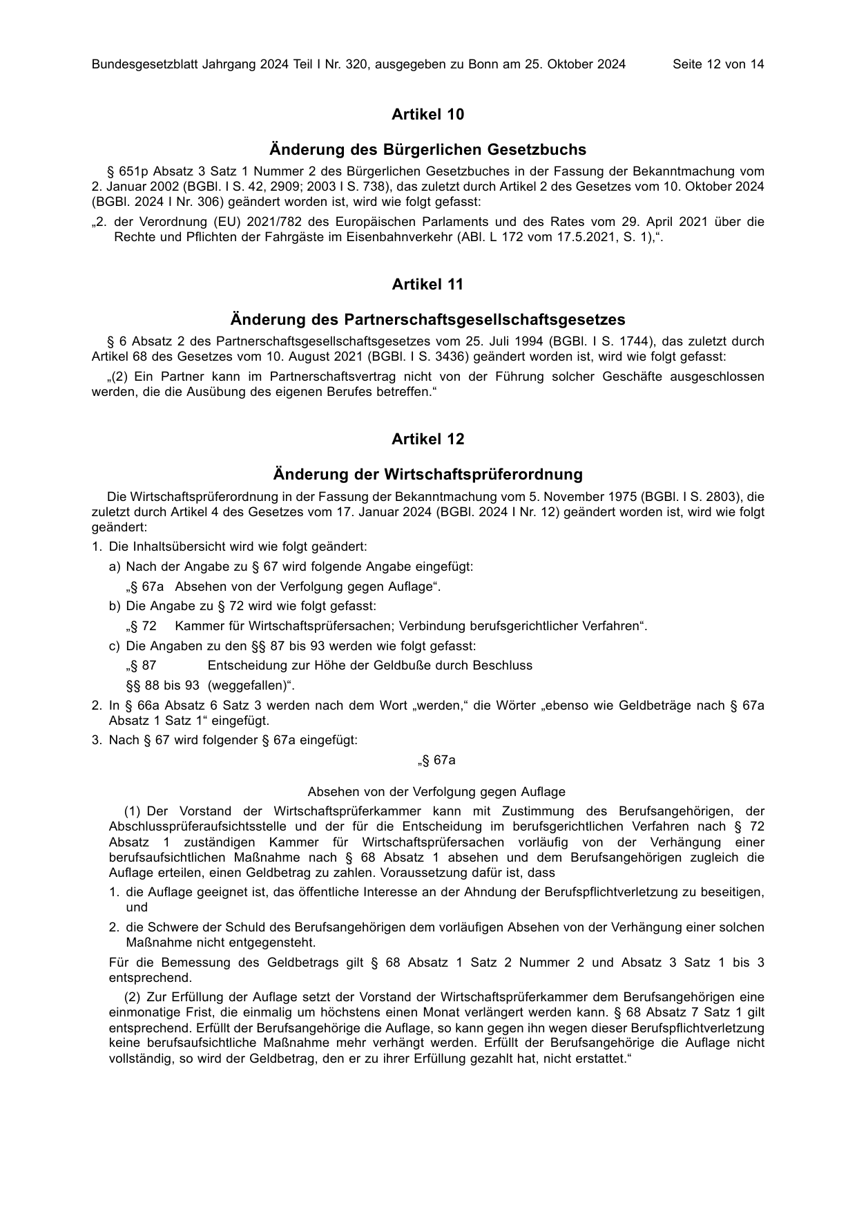BGBl. 2024, Seite 12 — Originalseite als Abbildung