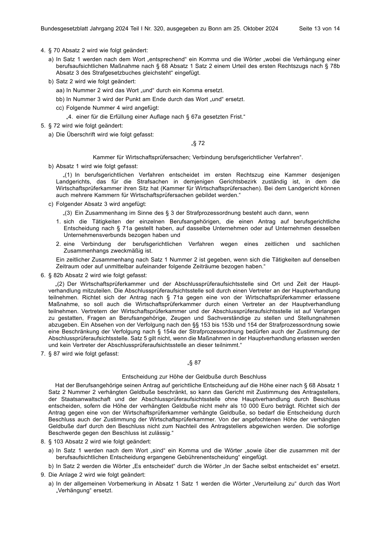 BGBl. 2024, Seite 13 — Originalseite als Abbildung
