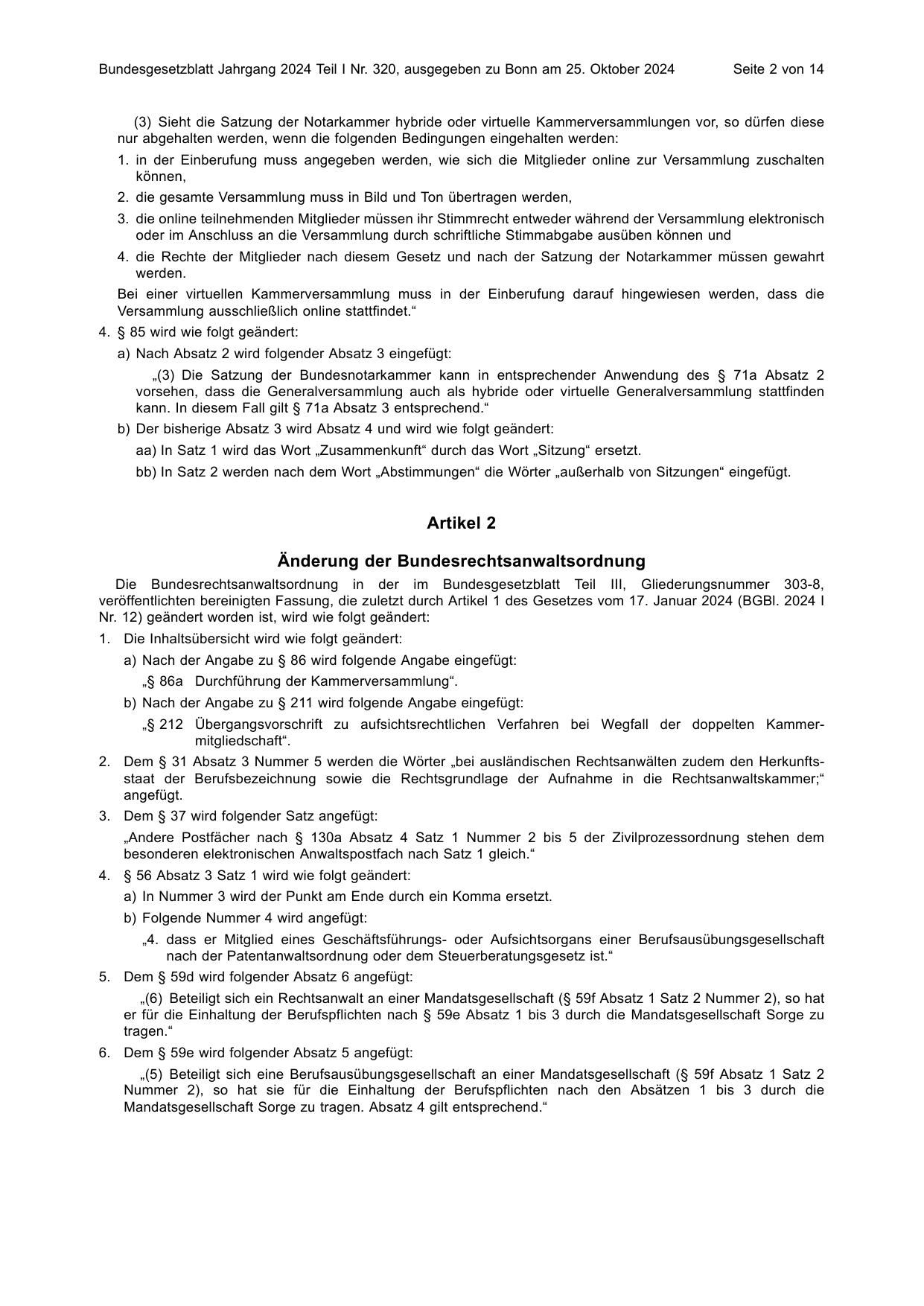 BGBl. 2024, Seite 2 — Originalseite als Abbildung