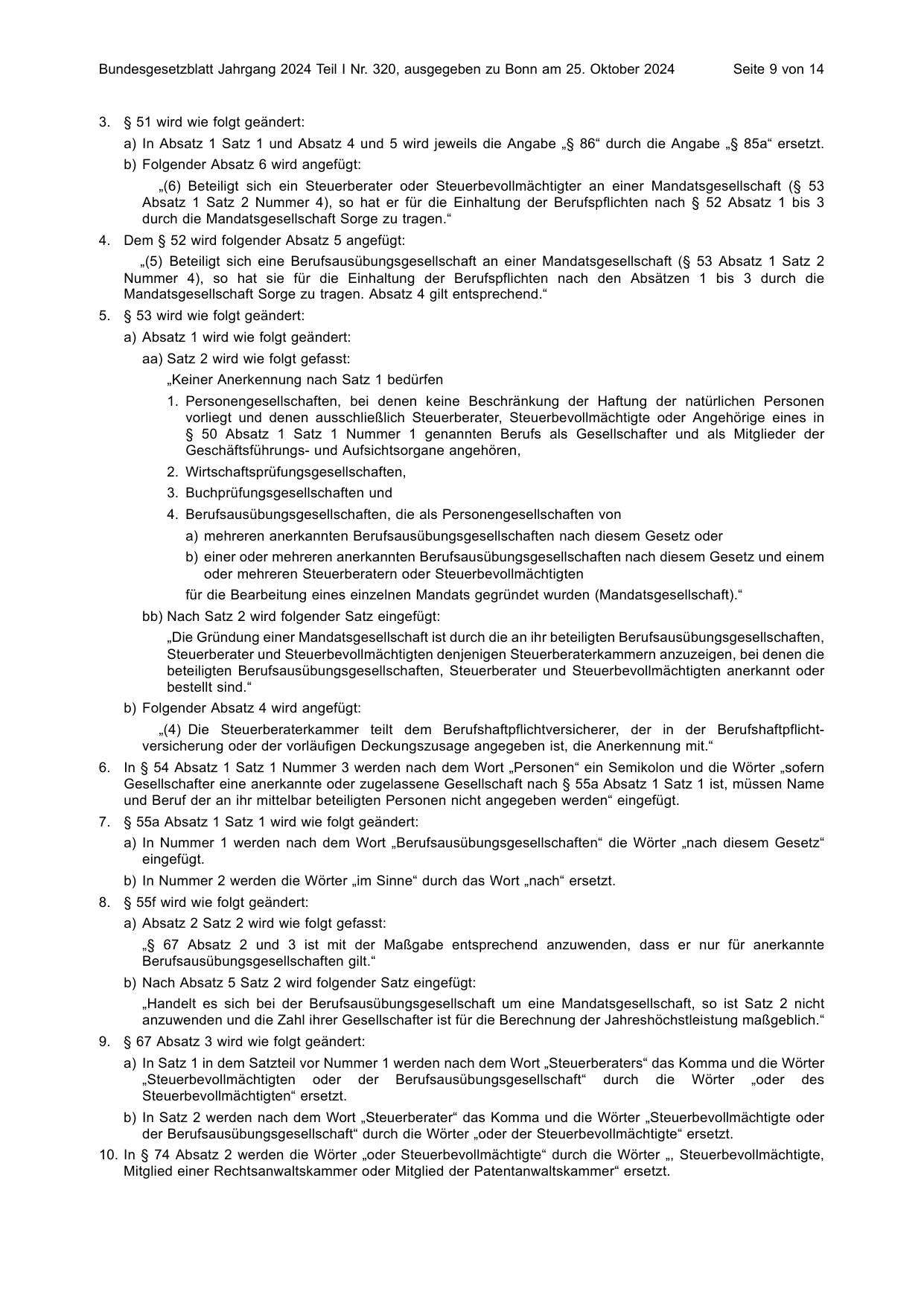 BGBl. 2024, Seite 9 — Originalseite als Abbildung