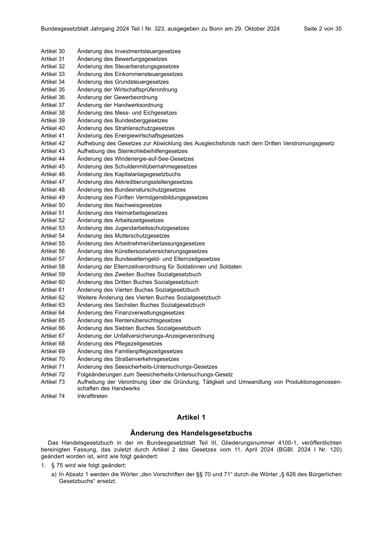 BGBl. 2024, Seite 2 — Originalseite als Abbildung