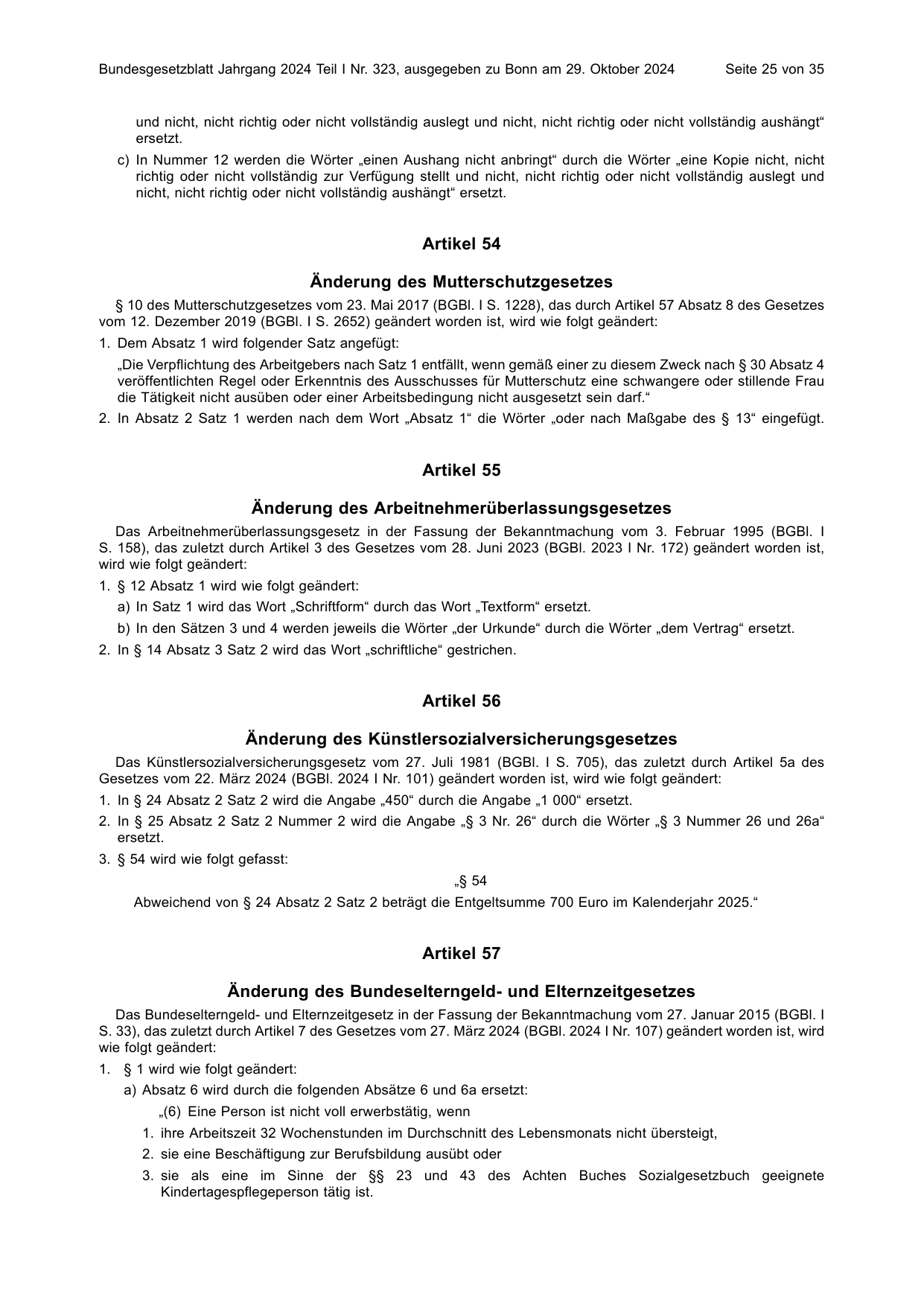 BGBl. 2024, Seite 25 — Originalseite als Abbildung