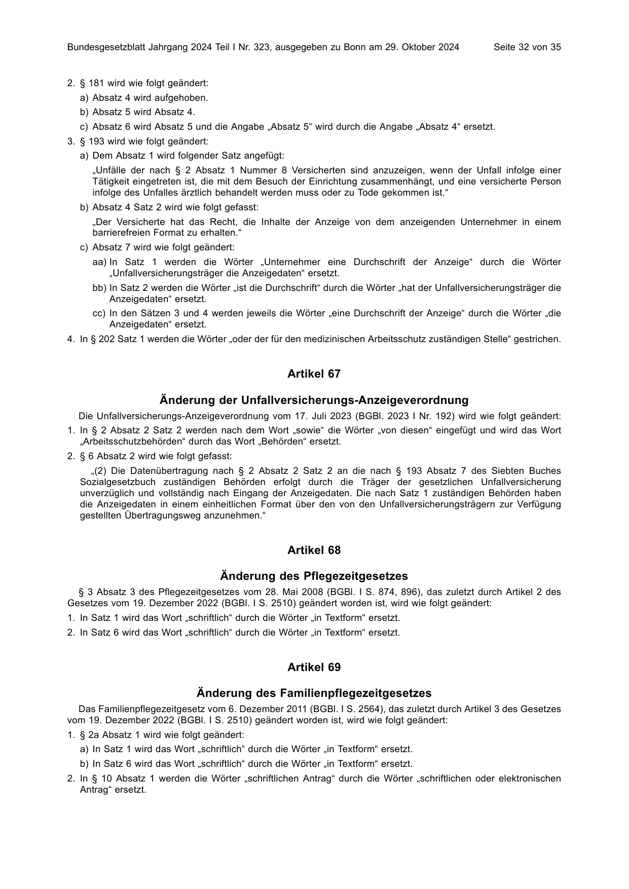 BGBl. 2024, Seite 32 — Originalseite als Abbildung