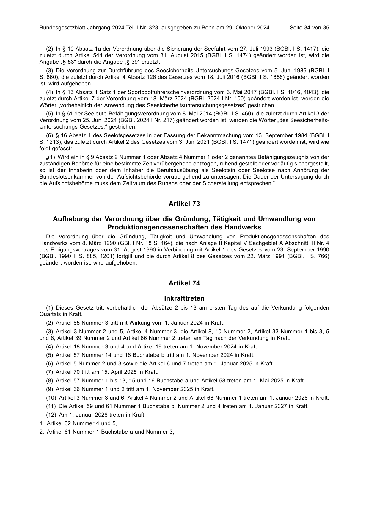 BGBl. 2024, Seite 34 — Originalseite als Abbildung