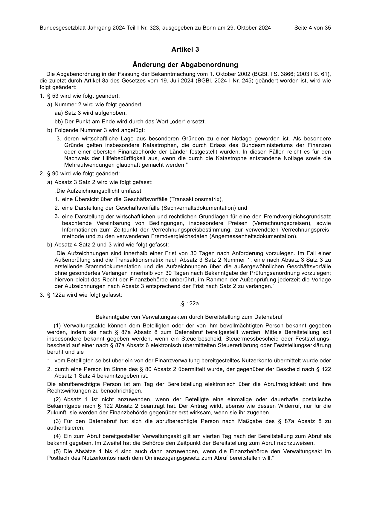 BGBl. 2024, Seite 4 — Originalseite als Abbildung