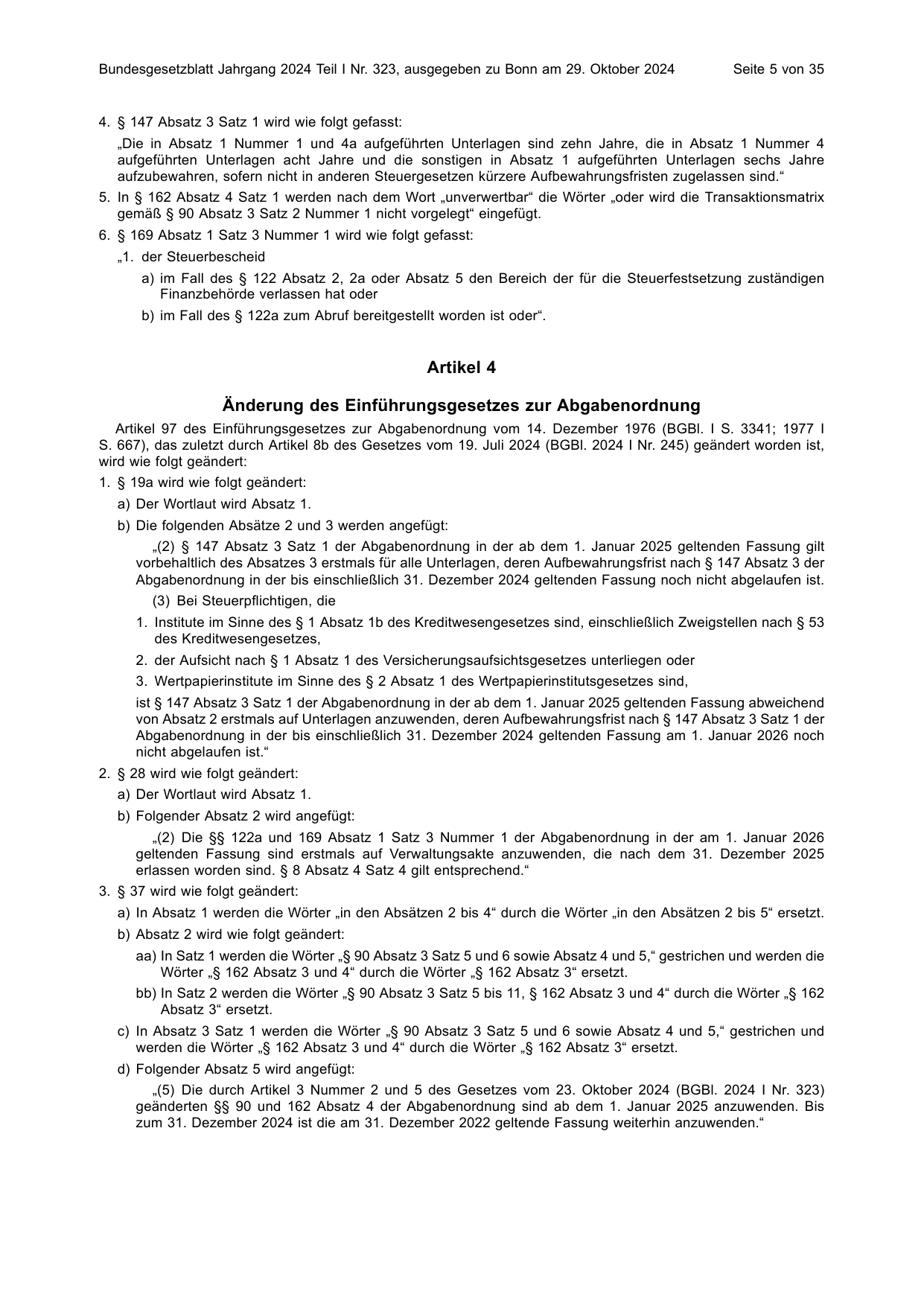 BGBl. 2024, Seite 5 — Originalseite als Abbildung