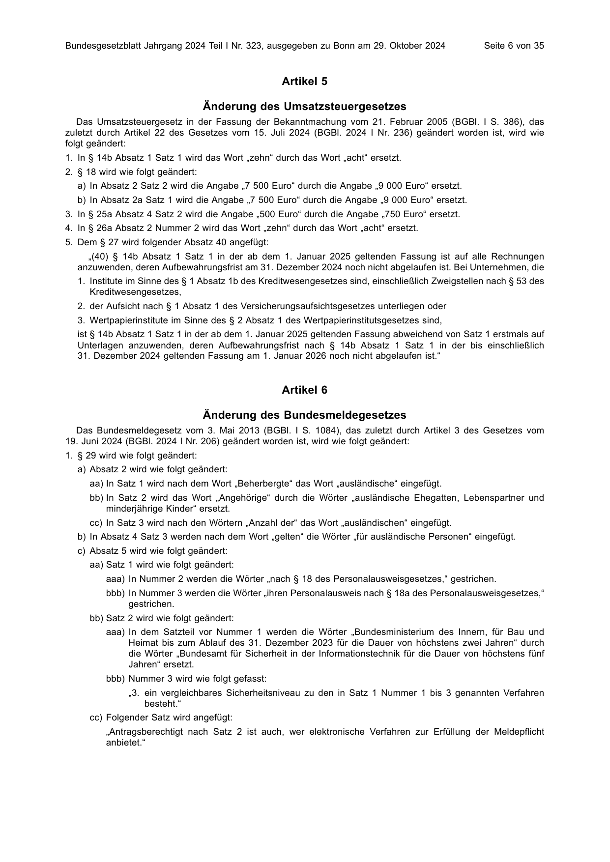 BGBl. 2024, Seite 6 — Originalseite als Abbildung