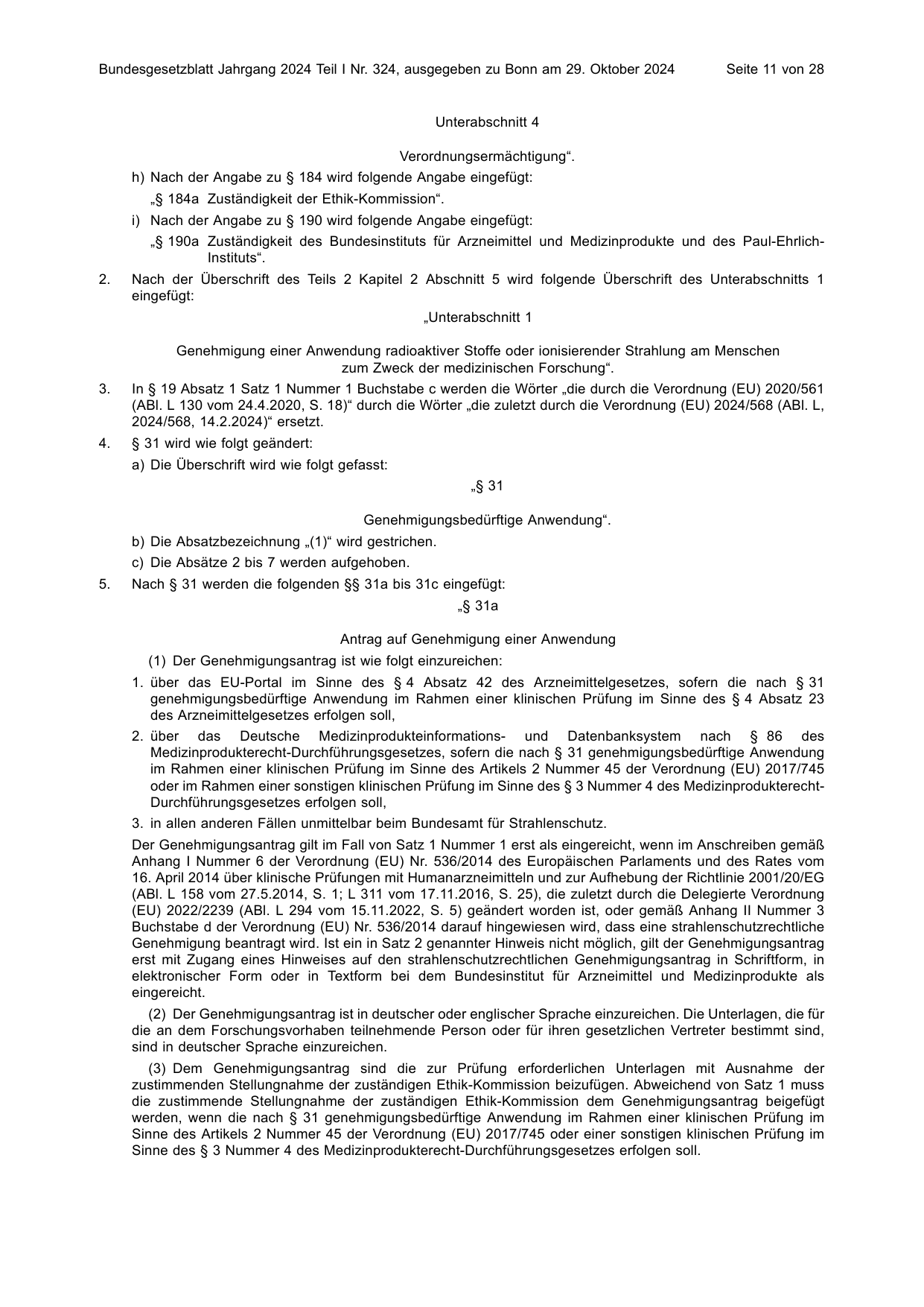 BGBl. 2024, Seite 11 — Originalseite als Abbildung