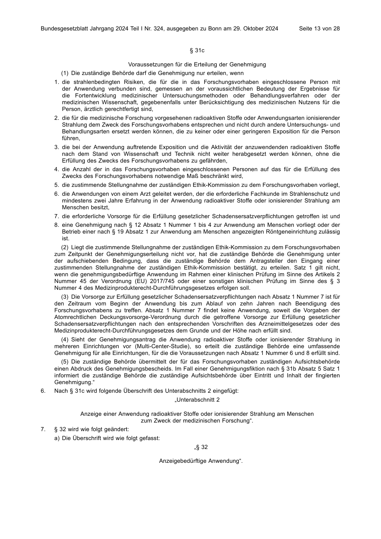 BGBl. 2024, Seite 13 — Originalseite als Abbildung