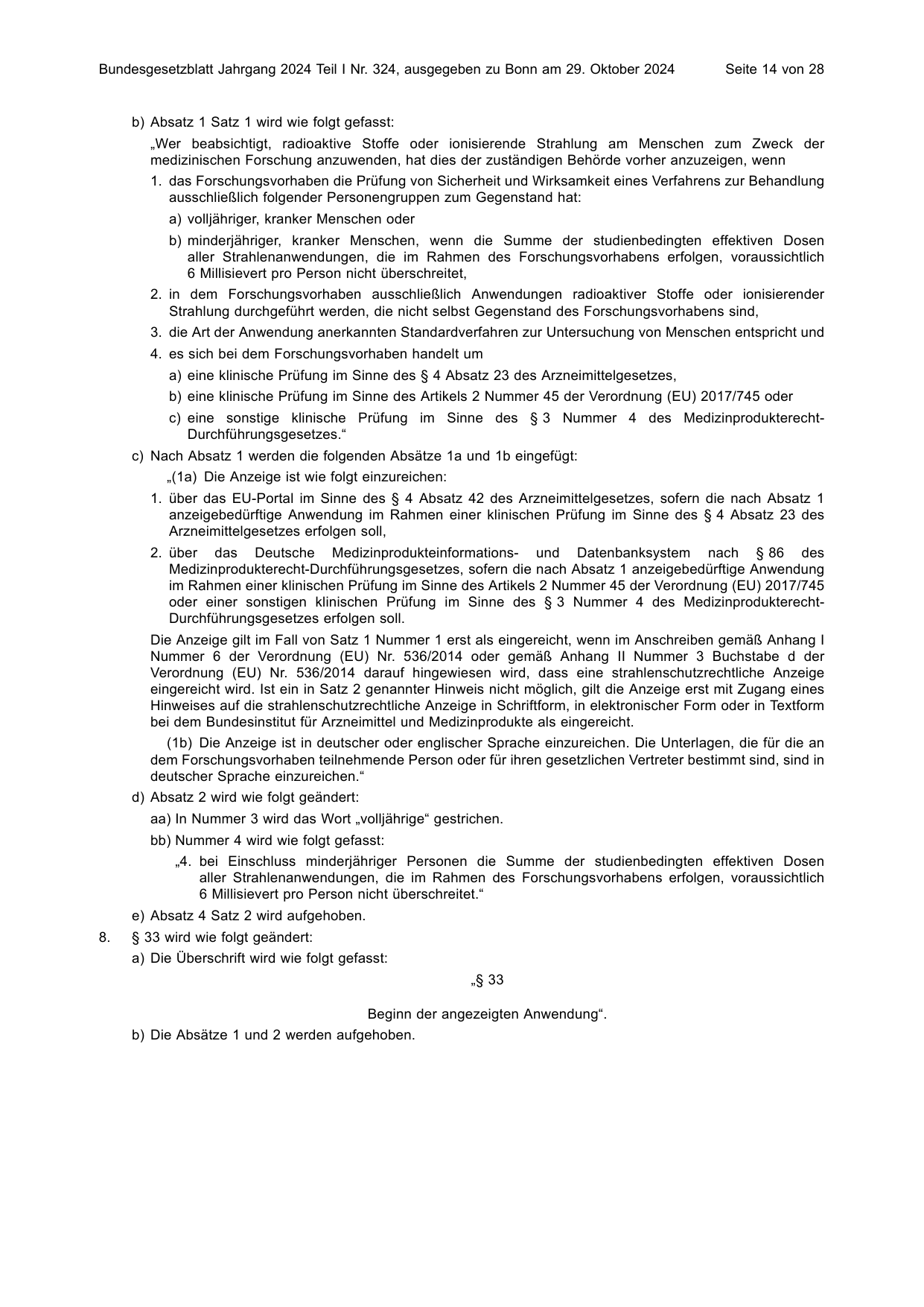 BGBl. 2024, Seite 14 — Originalseite als Abbildung