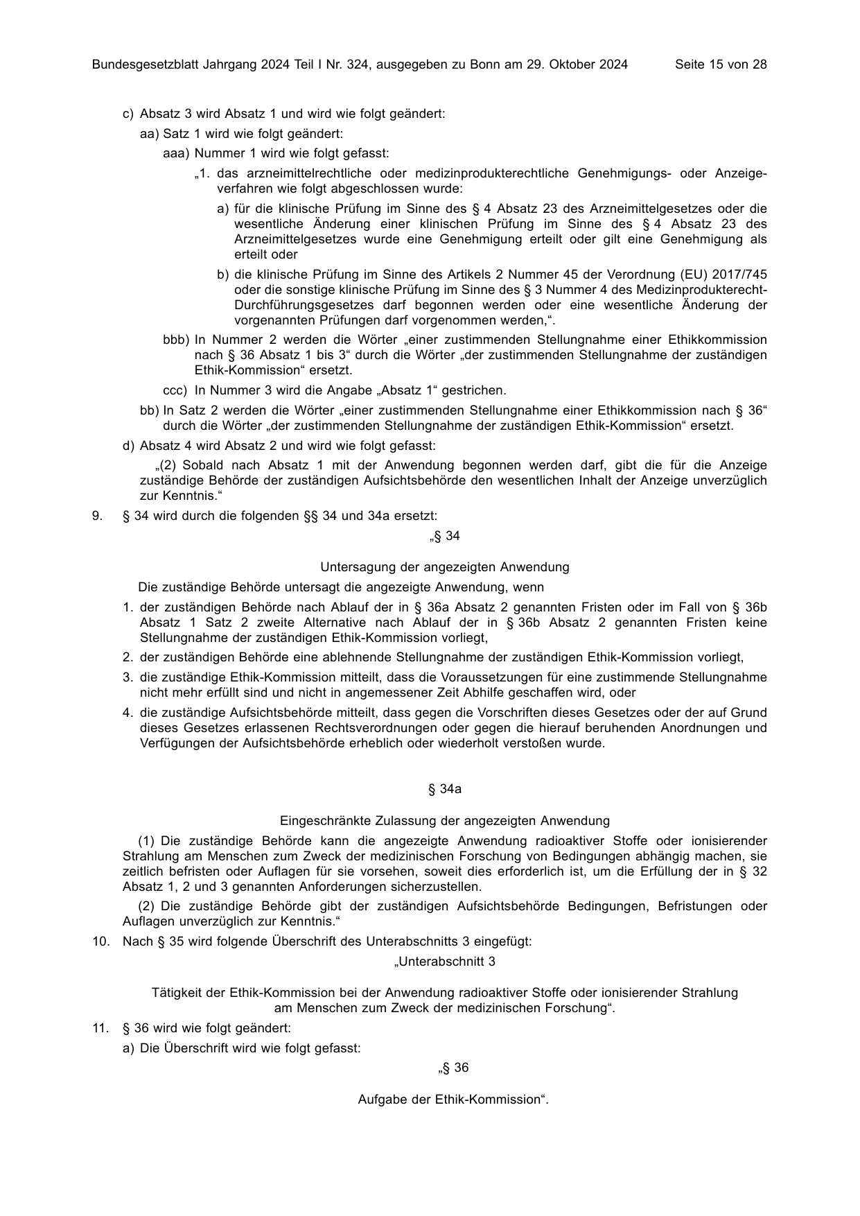 BGBl. 2024, Seite 15 — Originalseite als Abbildung