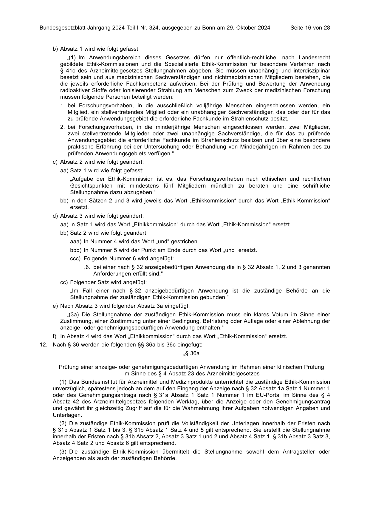 BGBl. 2024, Seite 16 — Originalseite als Abbildung