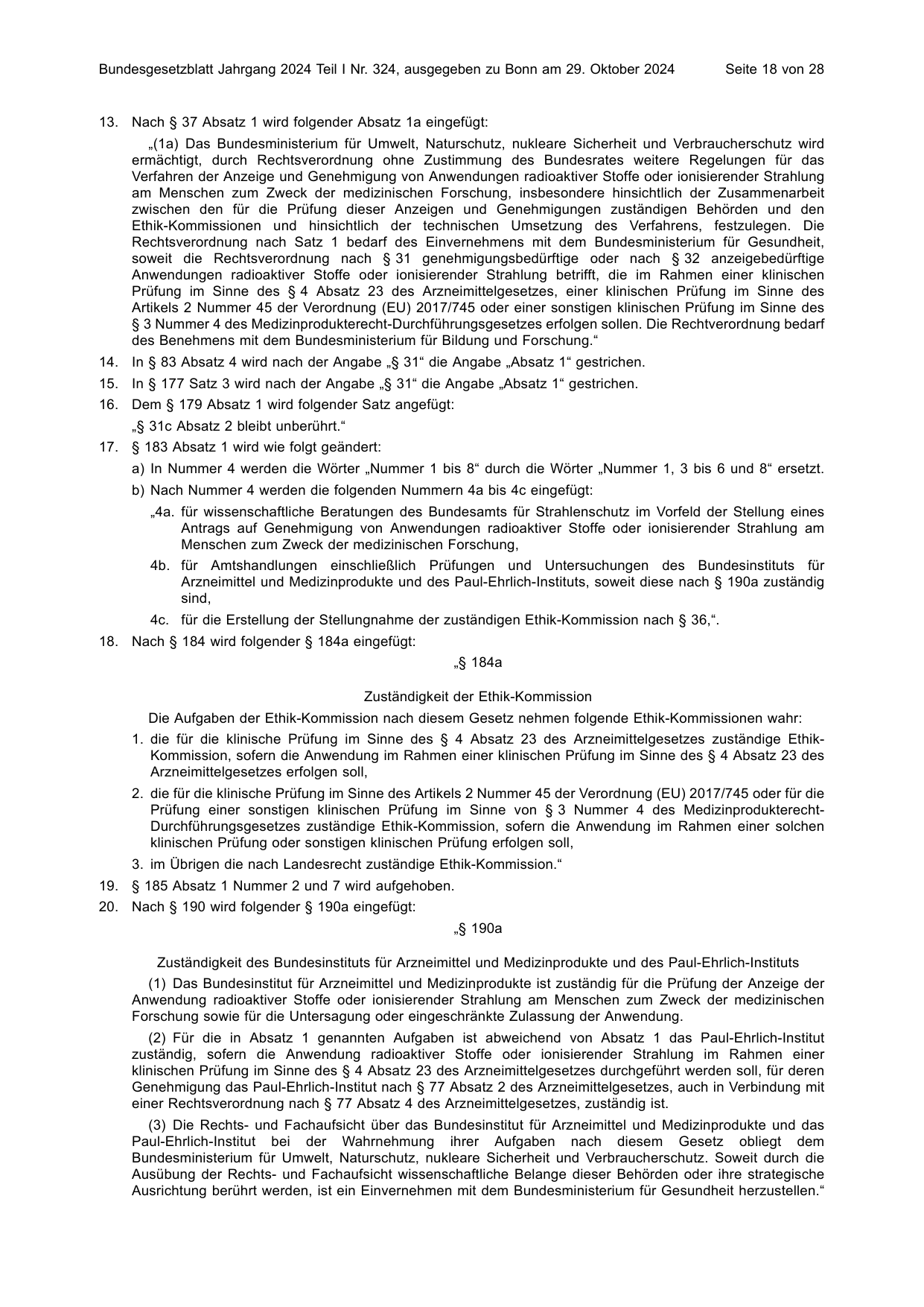 BGBl. 2024, Seite 18 — Originalseite als Abbildung