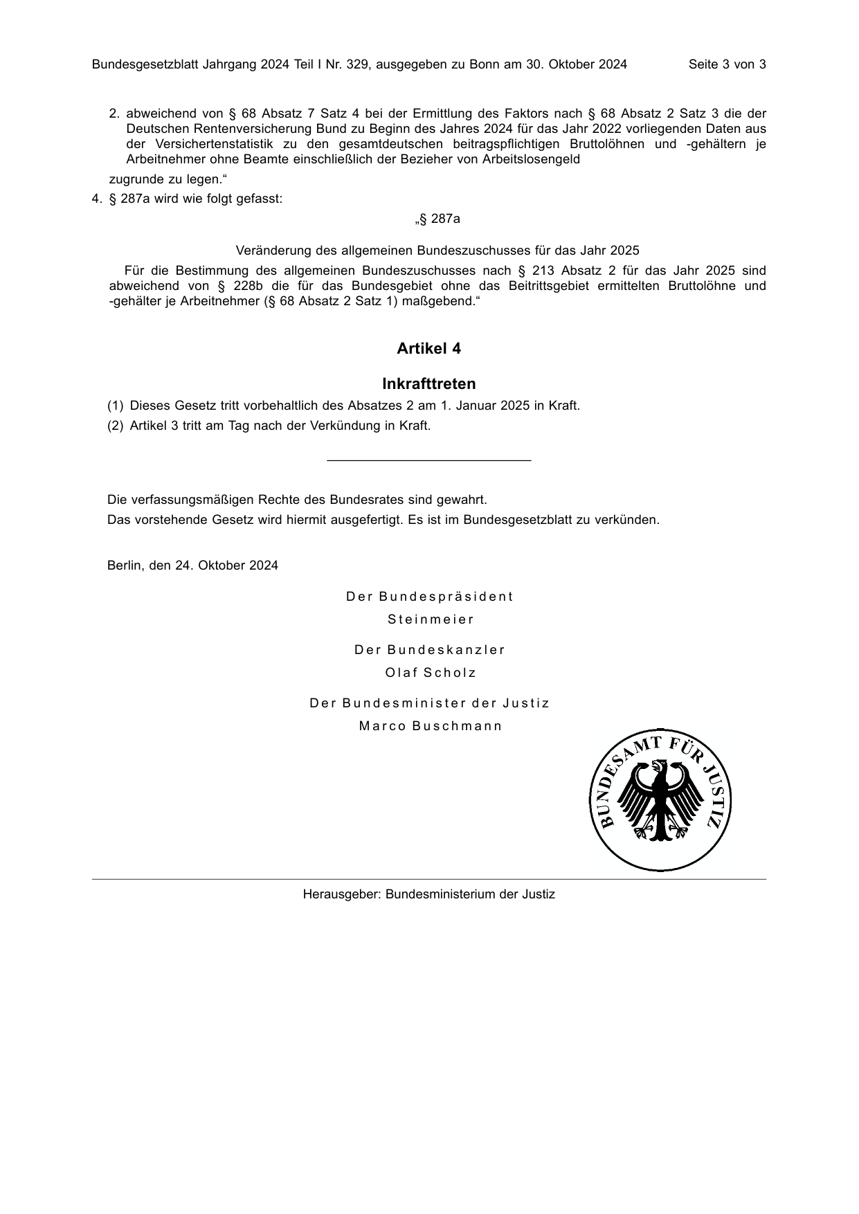 BGBl. 2024, Seite 3 — Originalseite als Abbildung