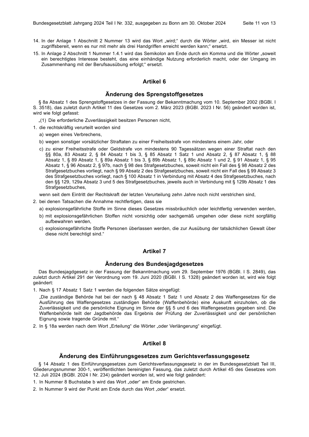 BGBl. 2024, Seite 11 — Originalseite als Abbildung