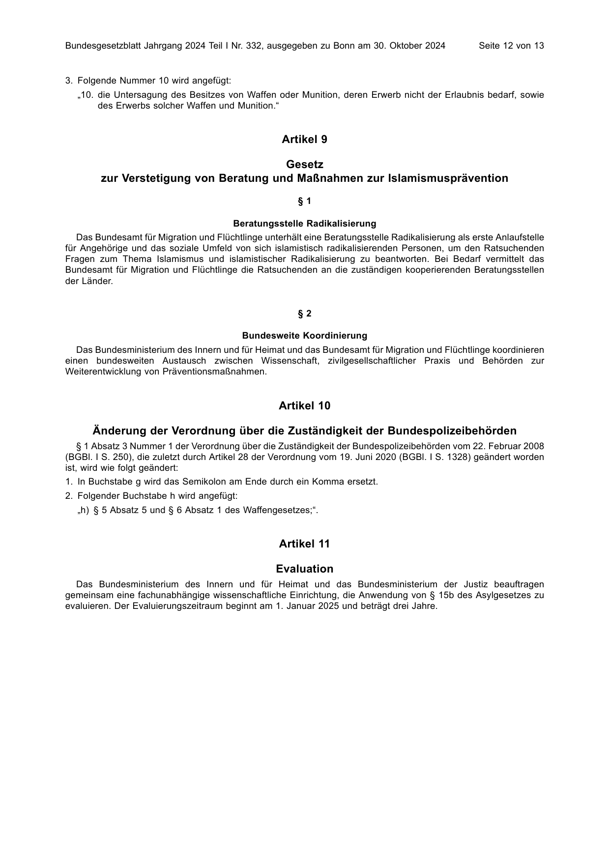 BGBl. 2024, Seite 12 — Originalseite als Abbildung
