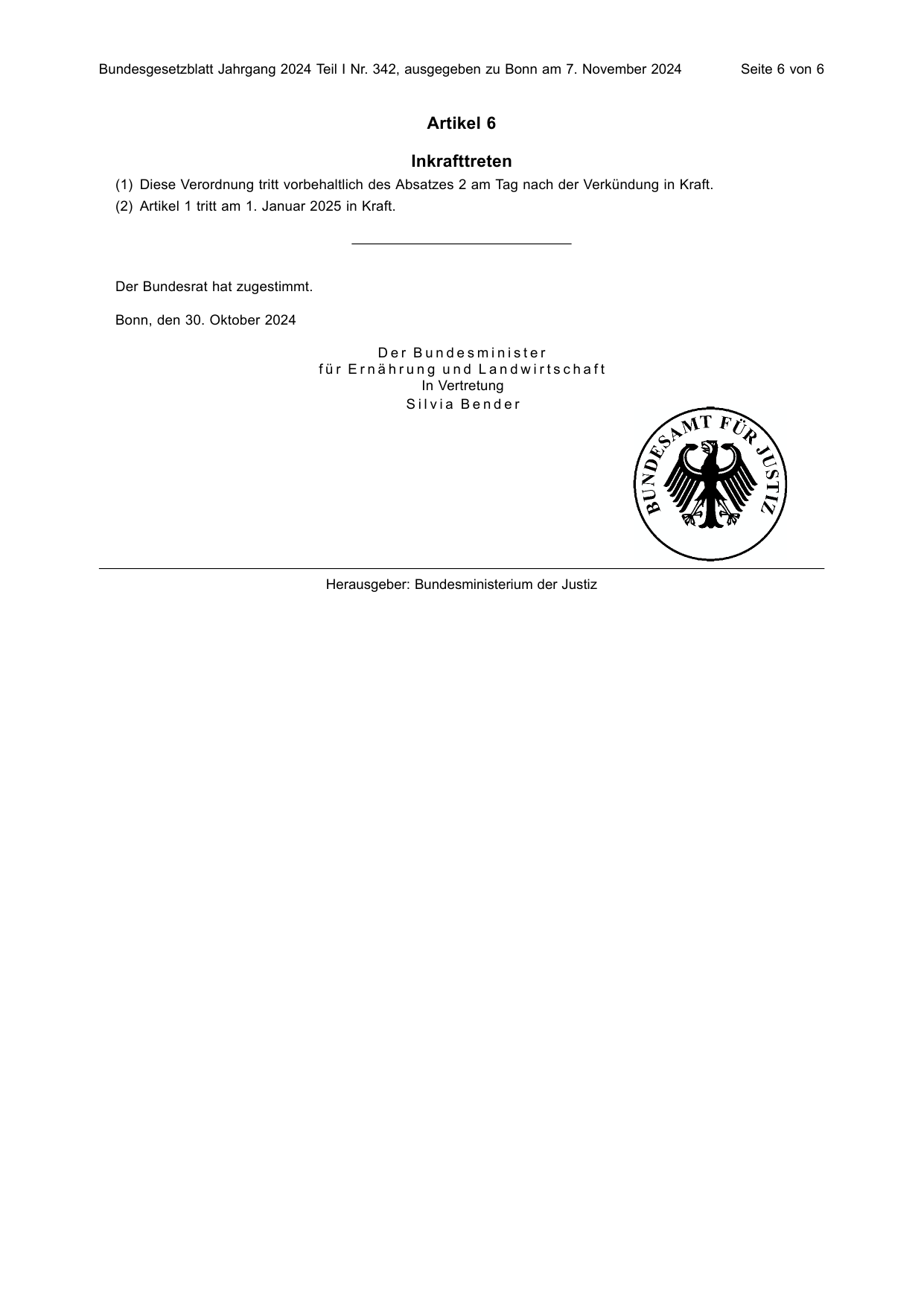 BGBl. 2024, Seite 6 — Originalseite als Abbildung