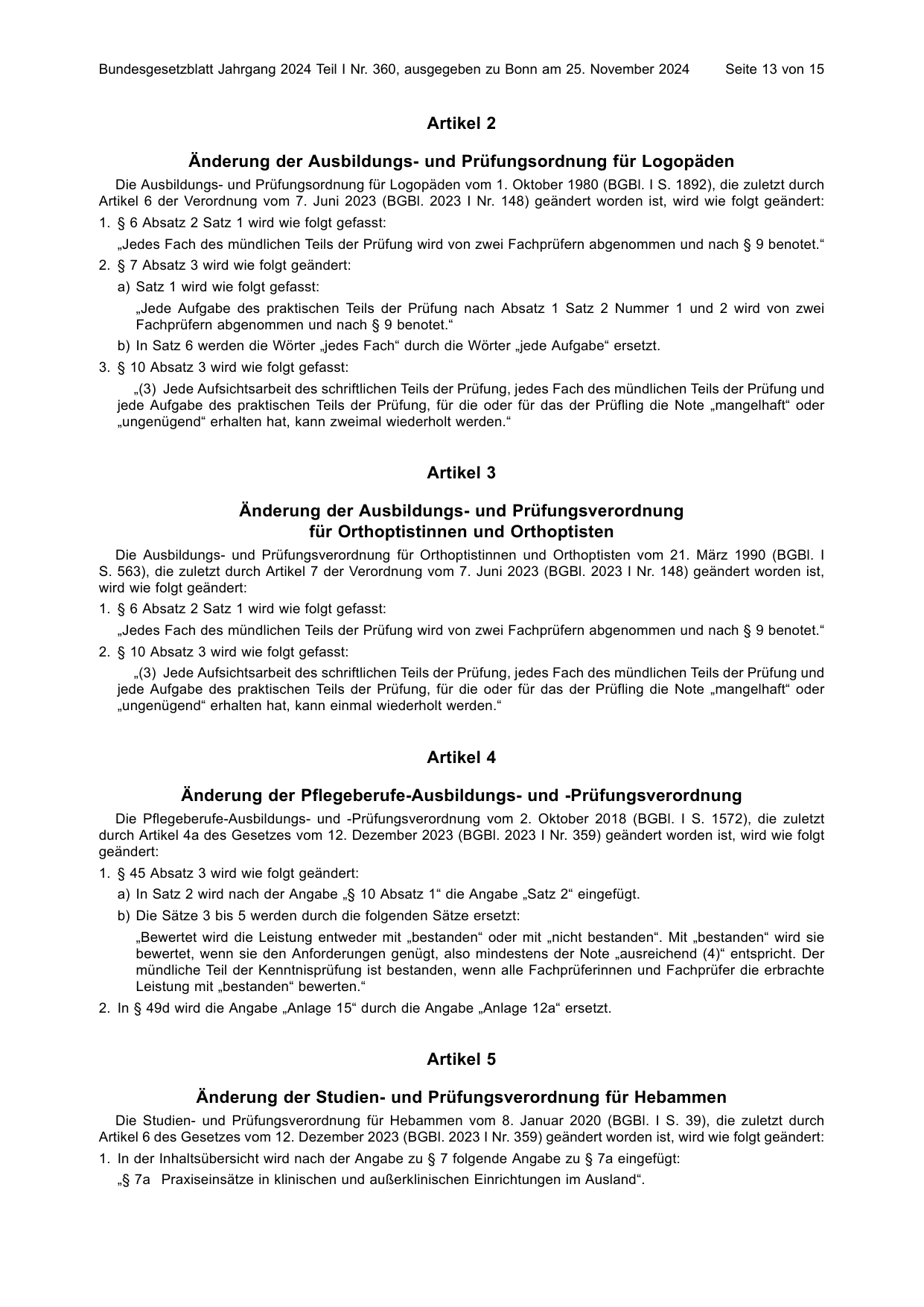 BGBl. 2024, Seite 13 — Originalseite als Abbildung