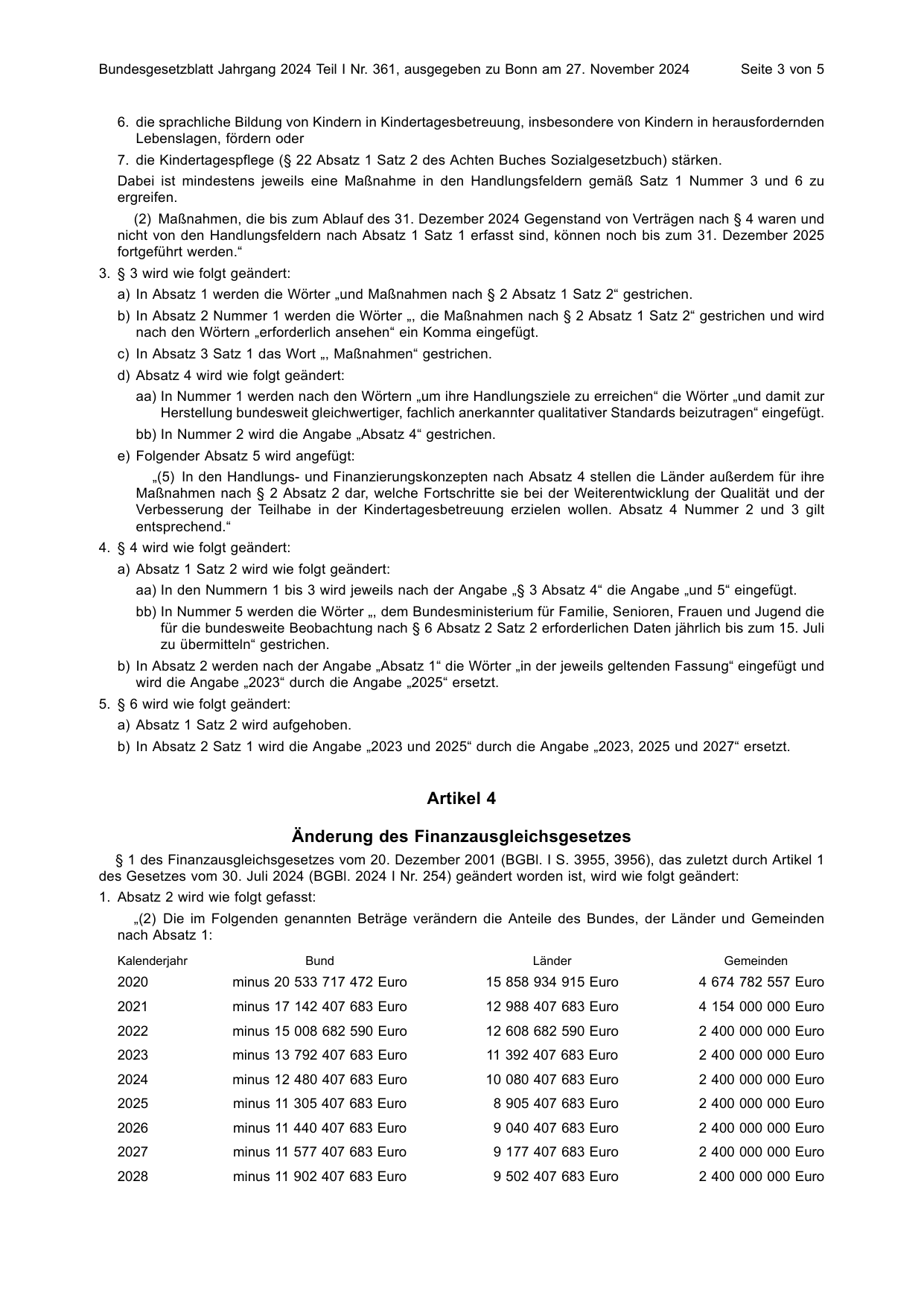 BGBl. 2024, Seite 3 — Originalseite als Abbildung