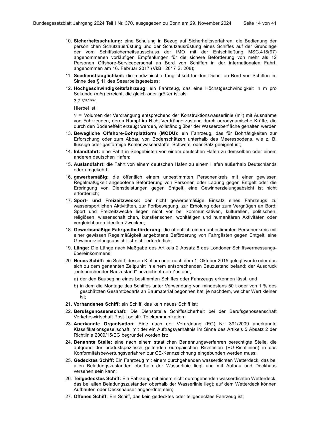 BGBl. 2024, Seite 14 — Originalseite als Abbildung