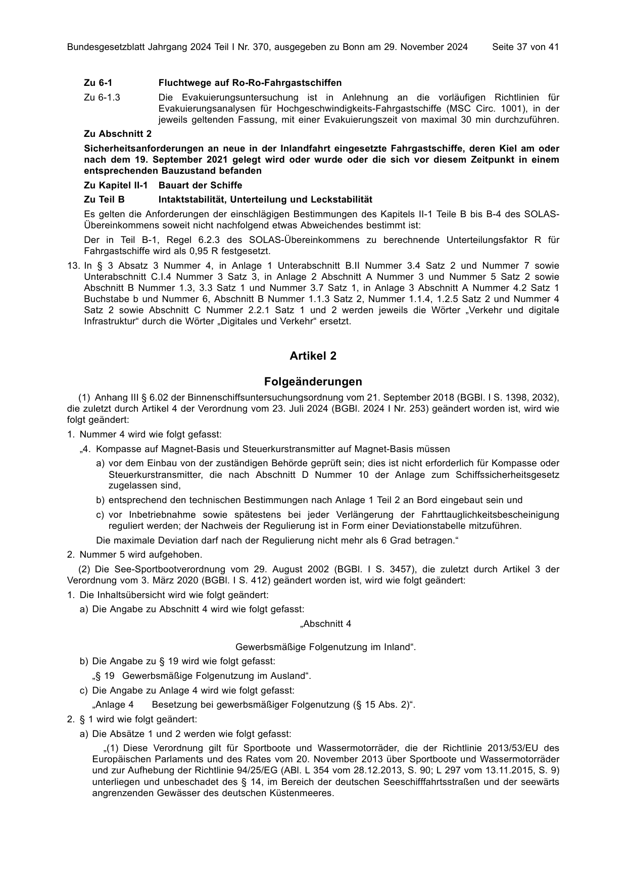 BGBl. 2024, Seite 37 — Originalseite als Abbildung