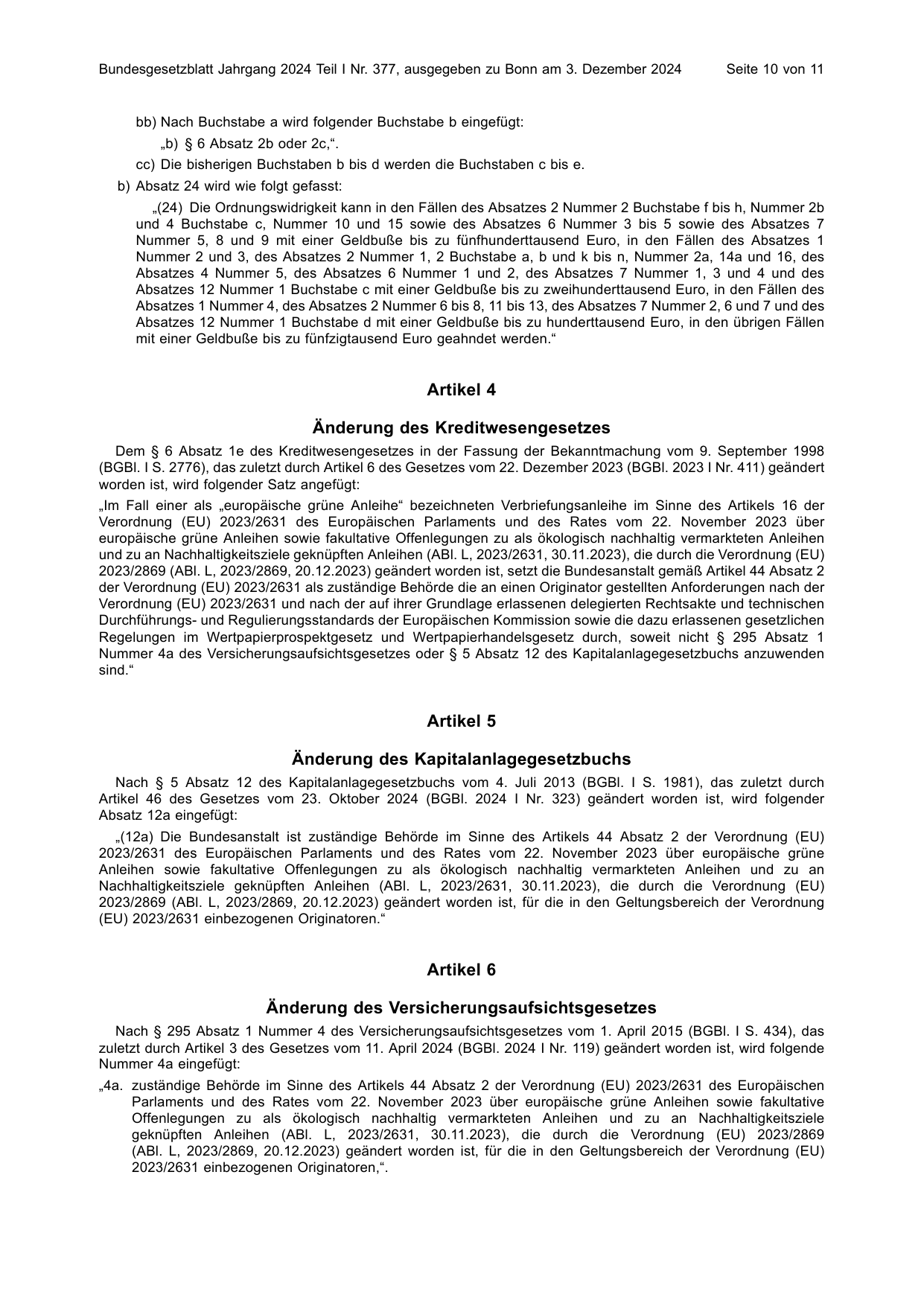 BGBl. 2024, Seite 10 — Originalseite als Abbildung
