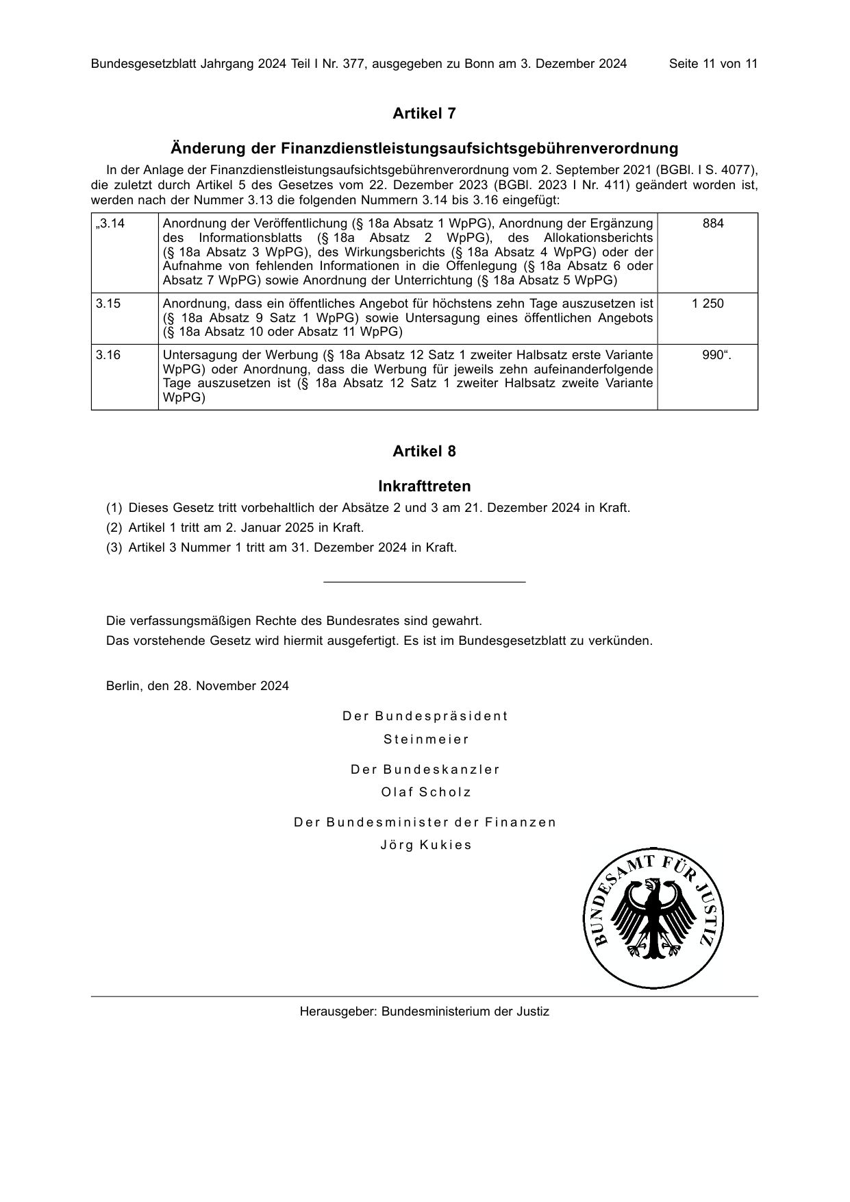 BGBl. 2024, Seite 11 — Originalseite als Abbildung