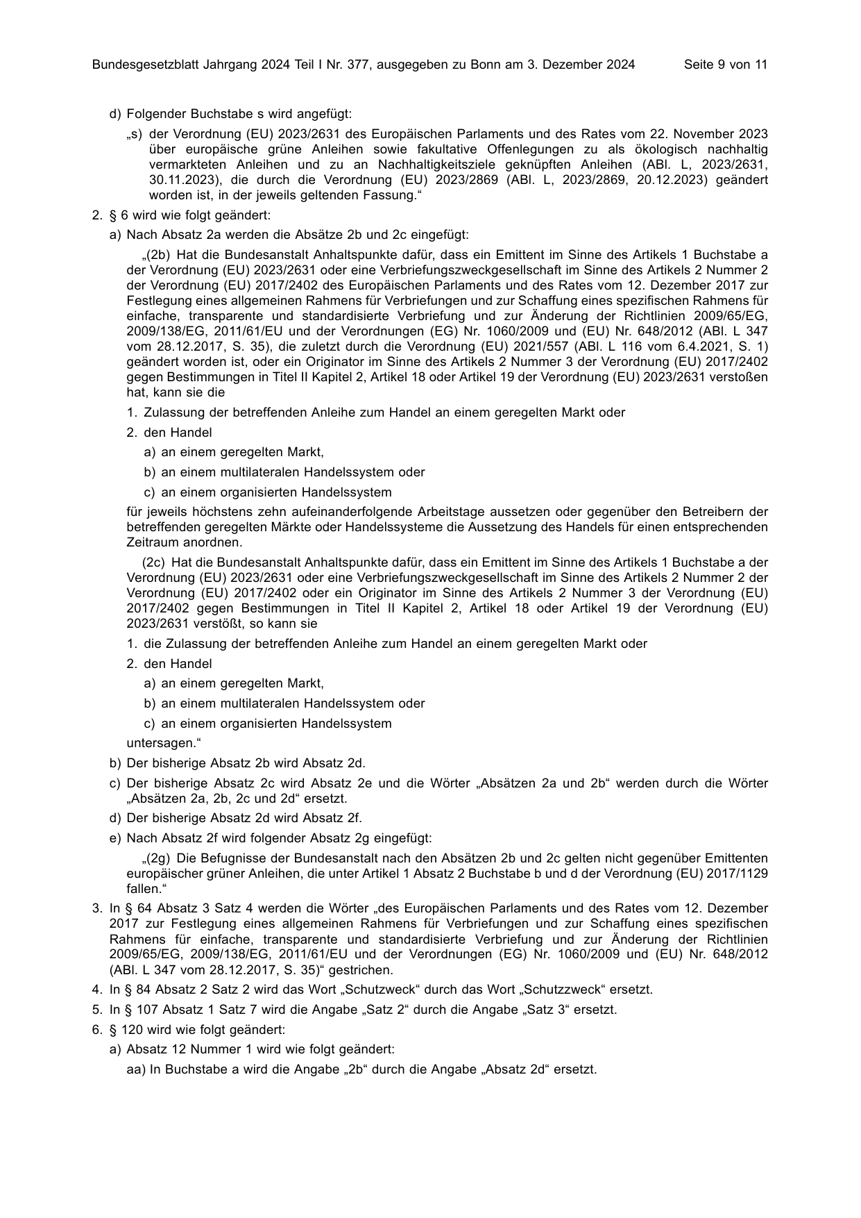 BGBl. 2024, Seite 9 — Originalseite als Abbildung