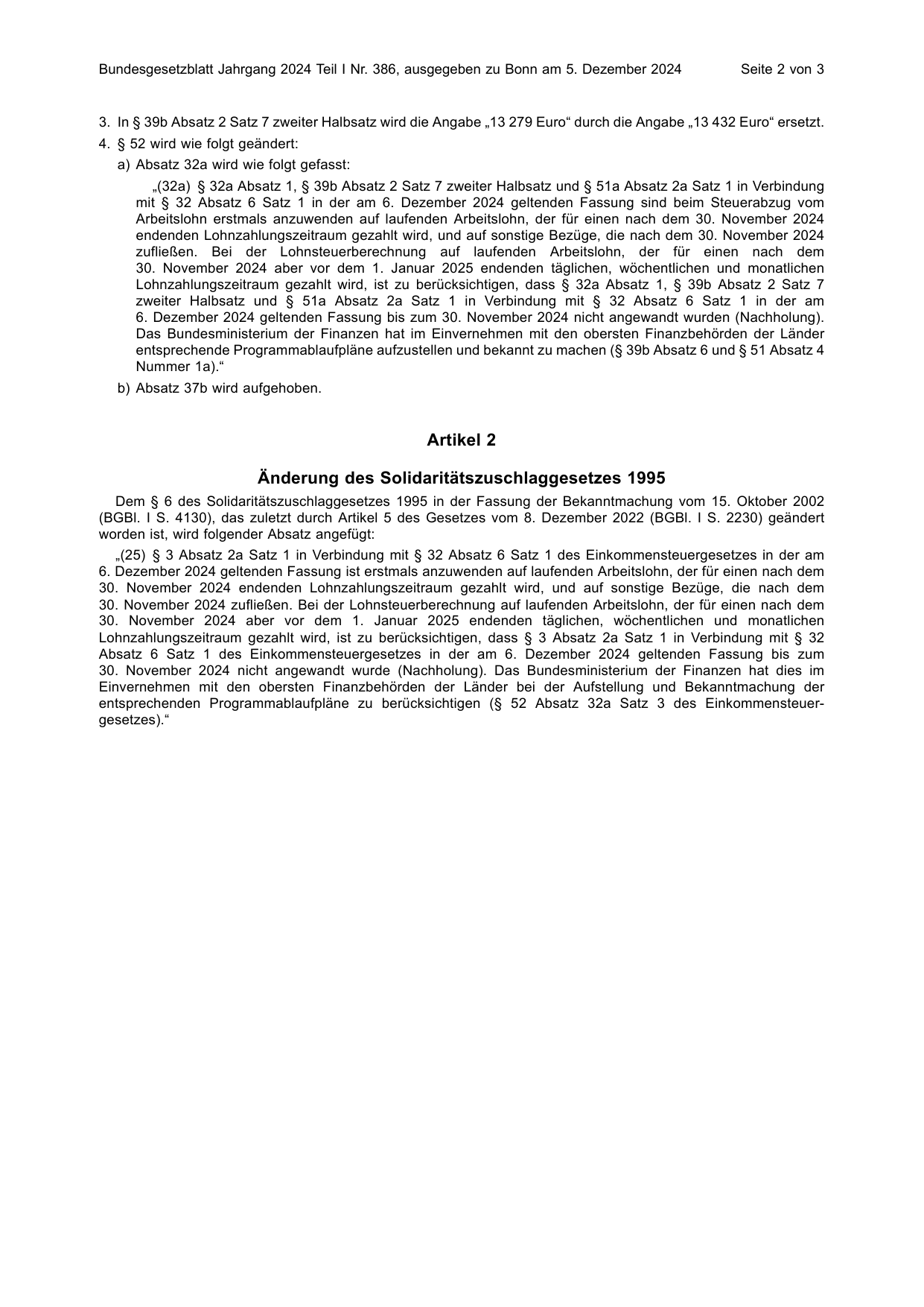 BGBl. 2024, Seite 2 — Originalseite als Abbildung